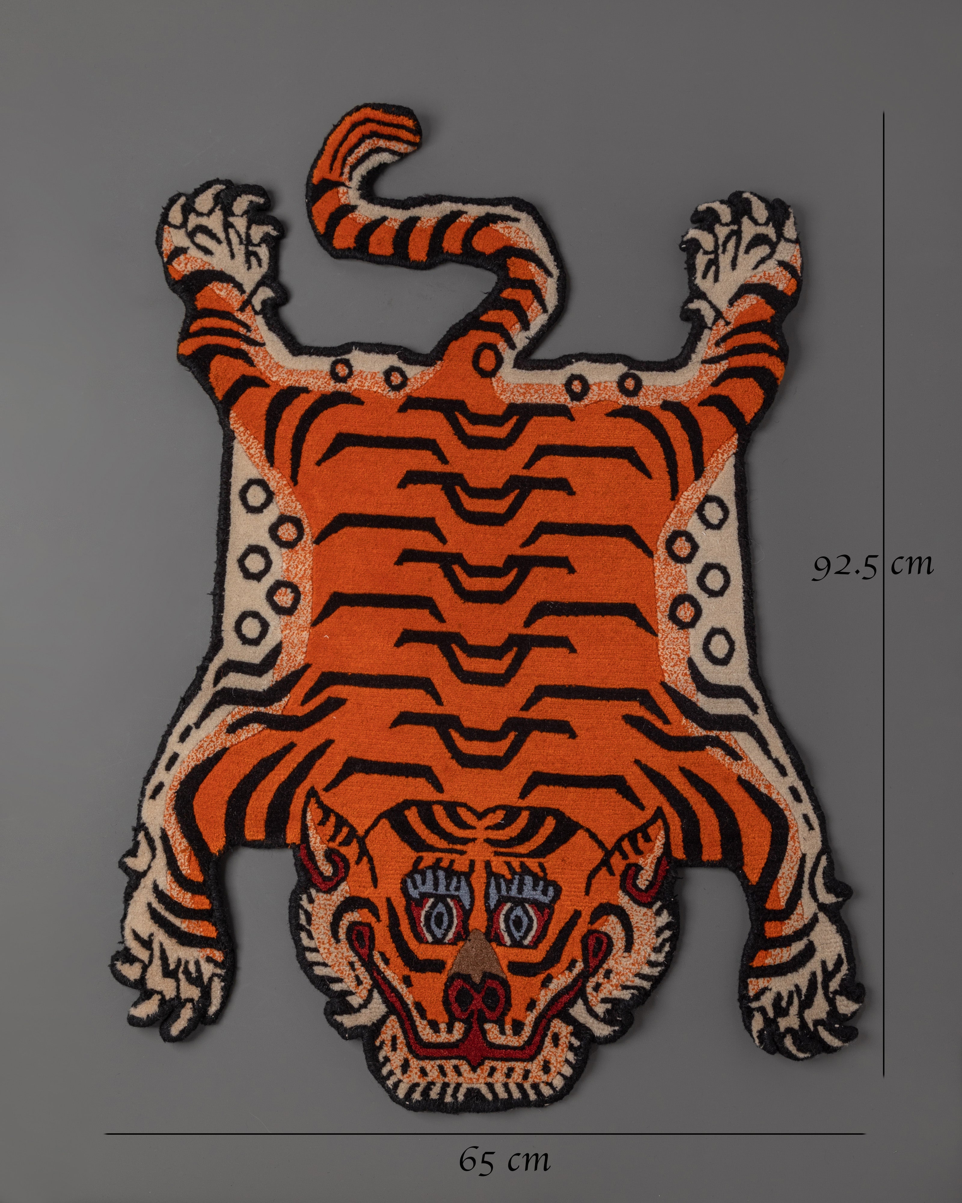 Hand Knotted Tiger Rug | Handcrafted Rug for Home Decor