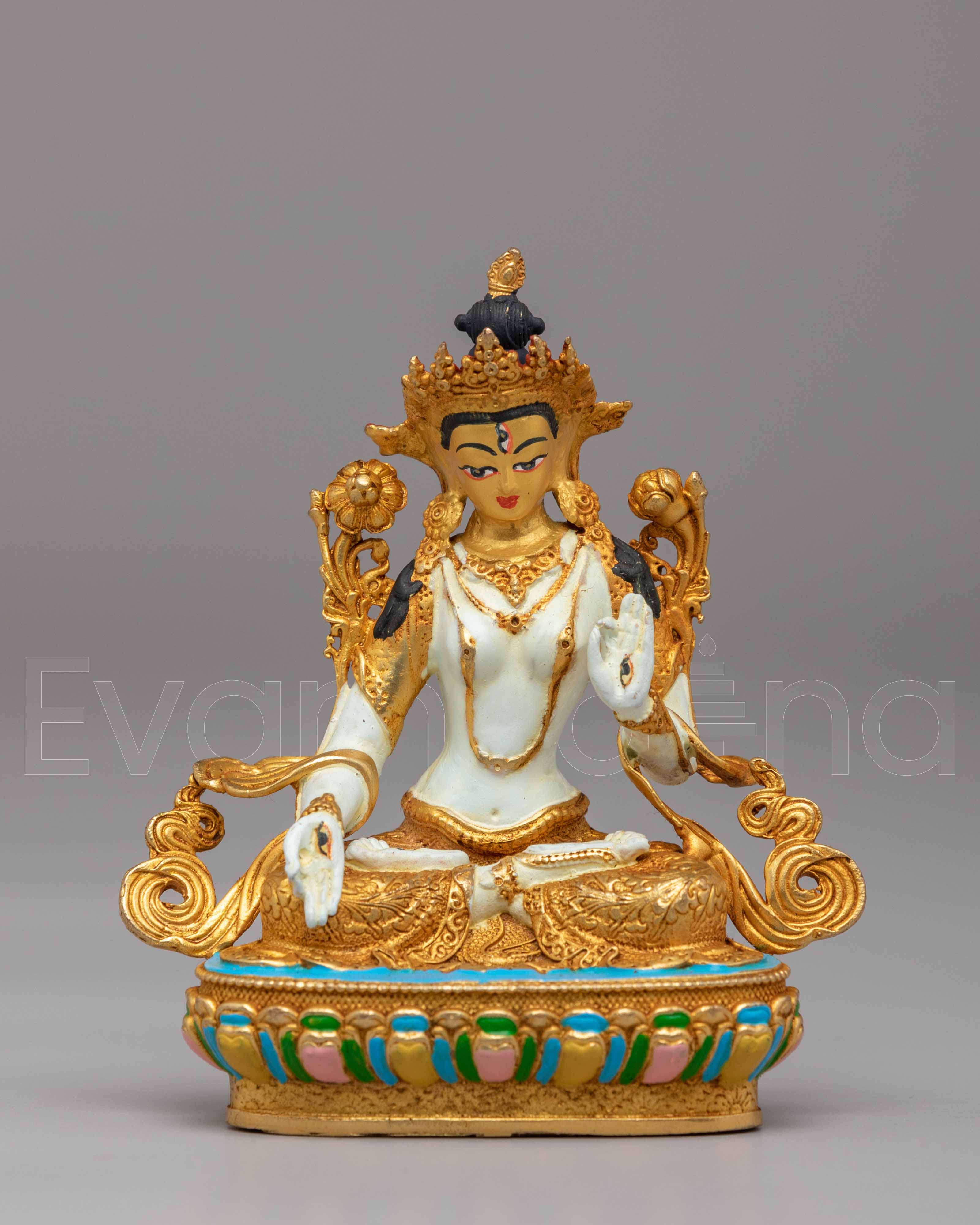 Handcrafted White Tara Statue