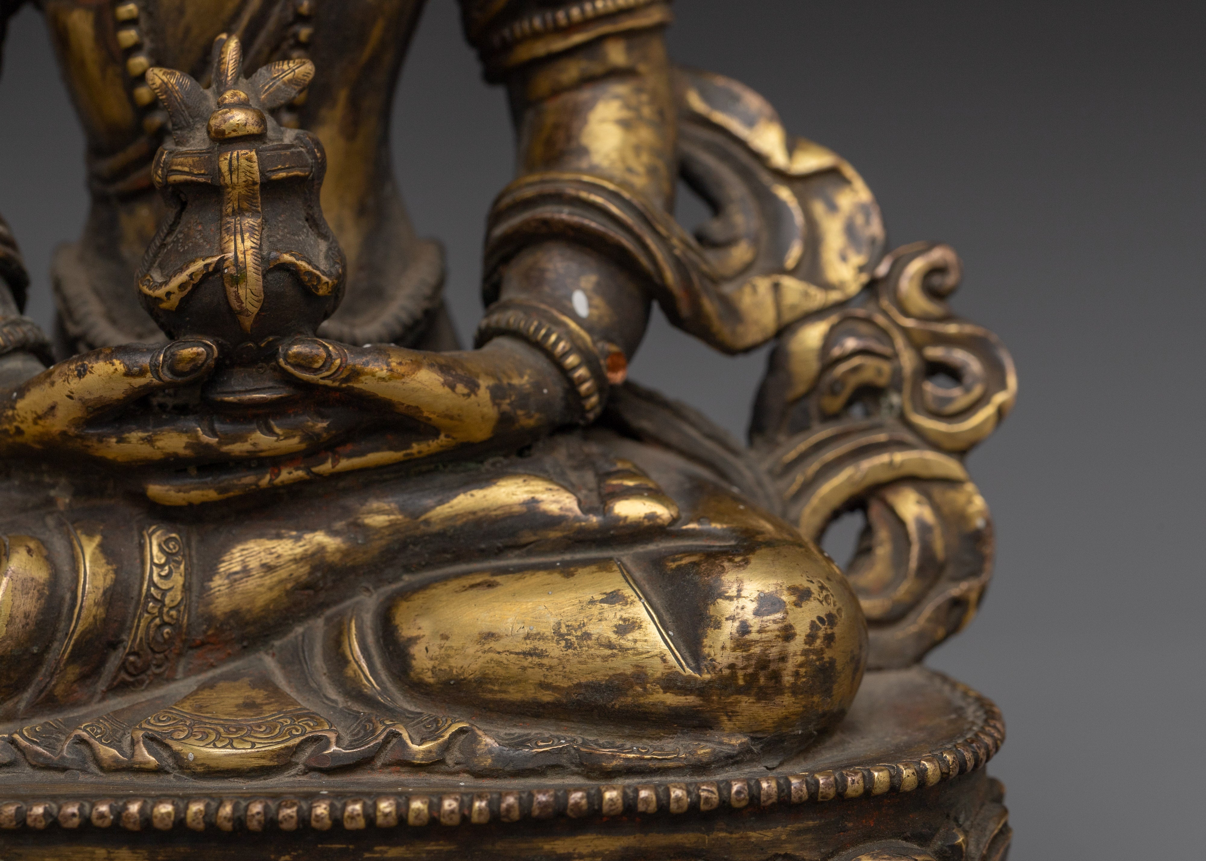 Handcrafted Copper Amitayus Statue | Tibetan Buddha Sculpture