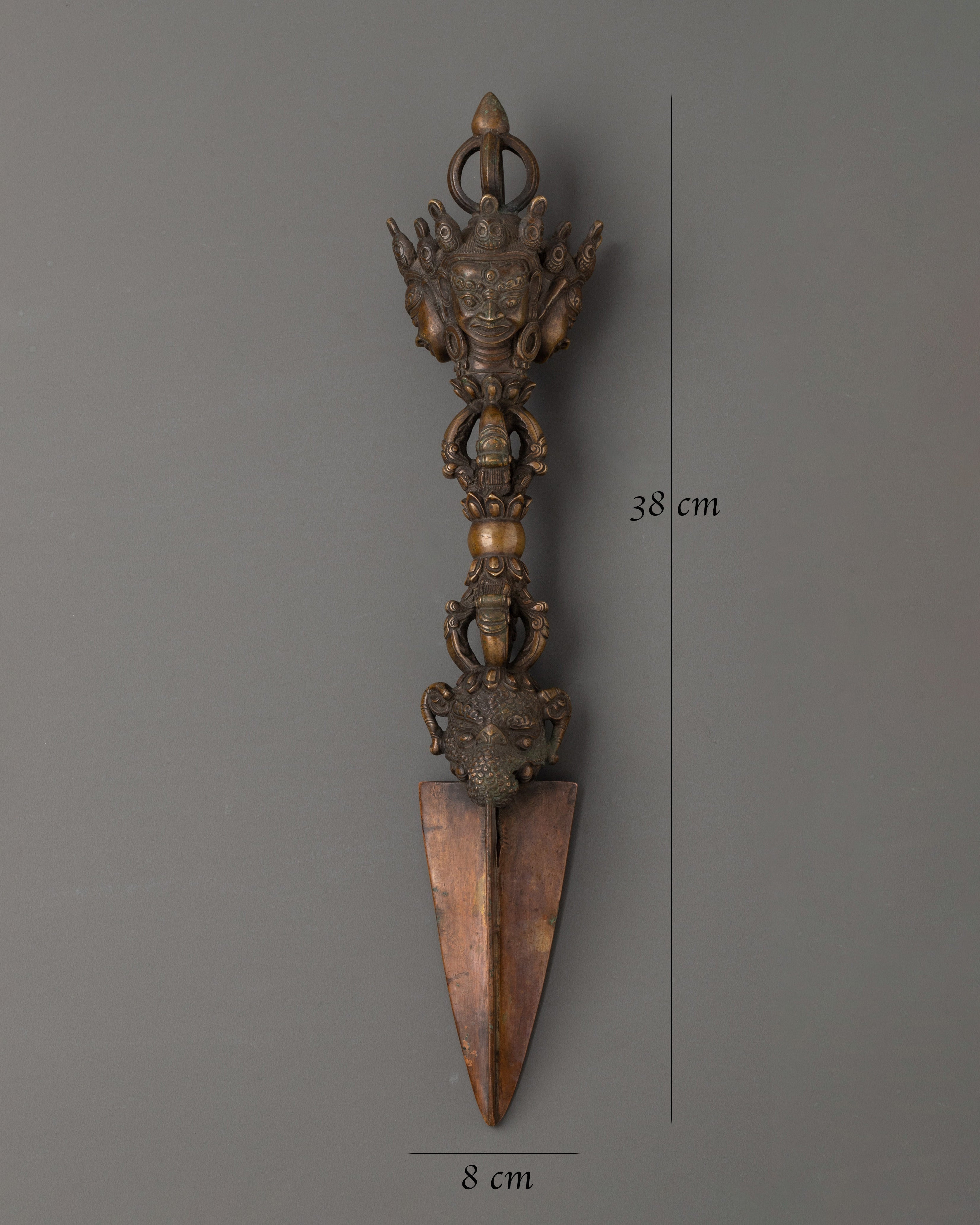 Copper Shaman Dagger | Authentic Tibetan Ritual Phurba
