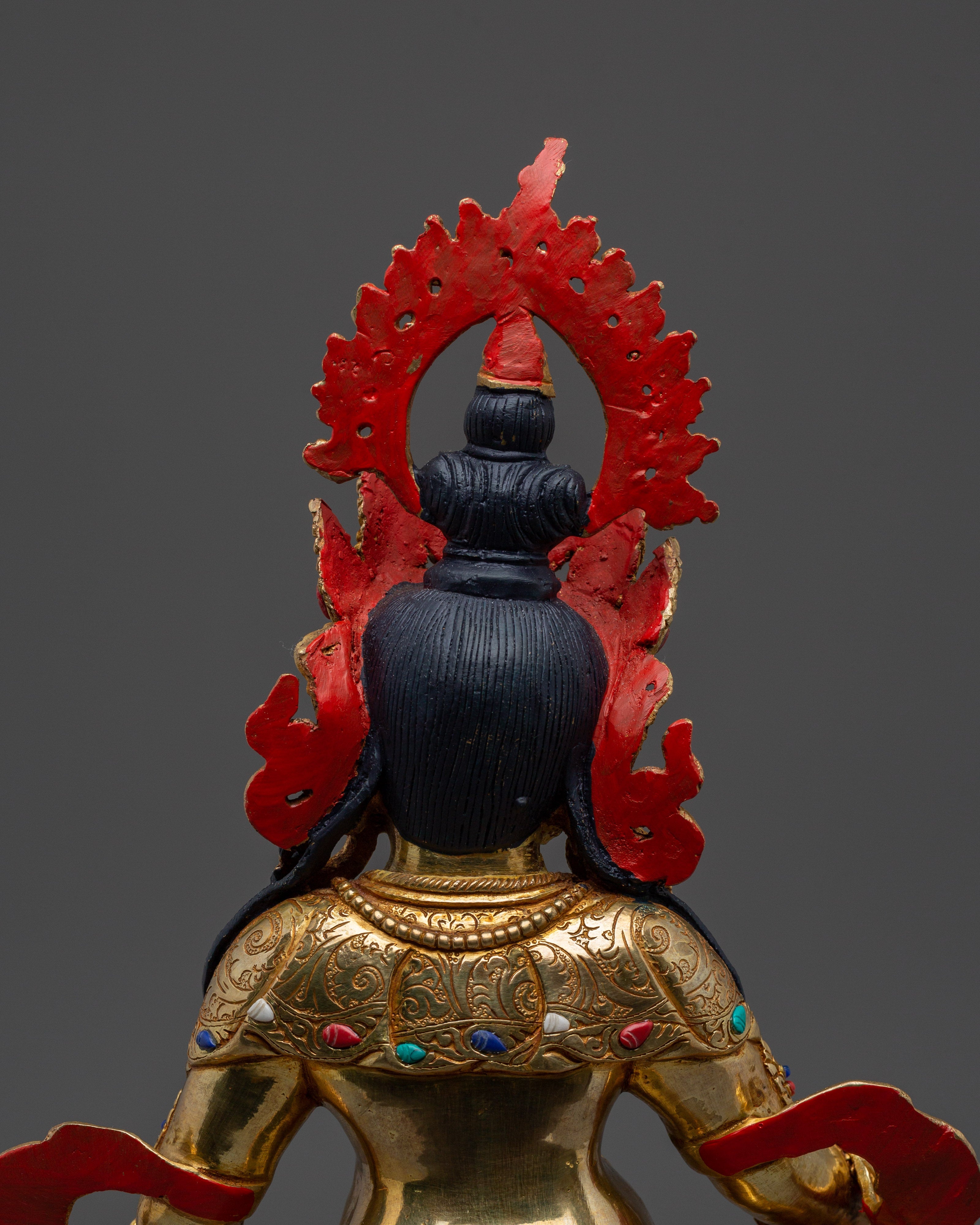 Dzambhala statue in 24K gold-gilded | Symbol of Prosperity and Protection