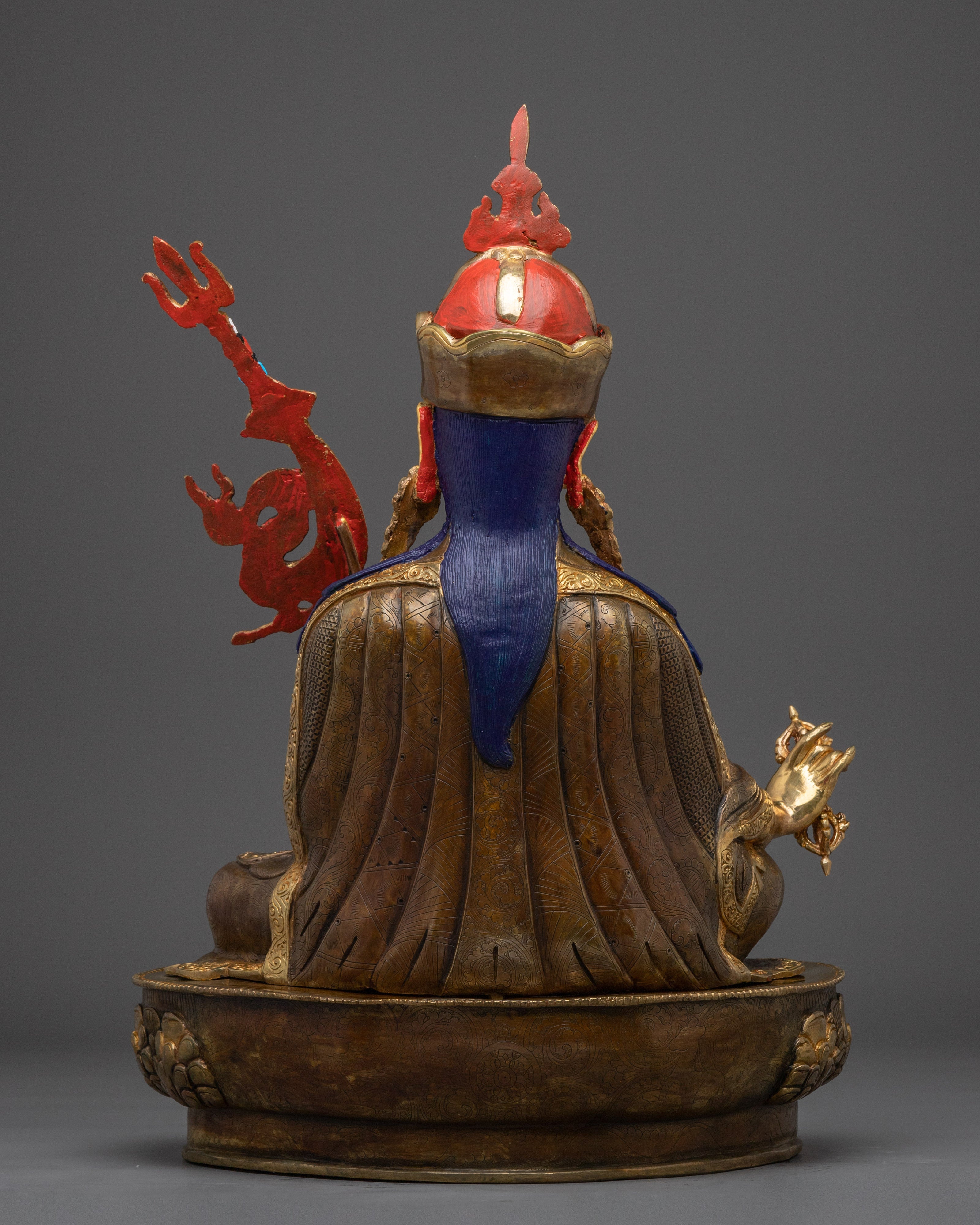 Guru Rinpoche Statue Crafted with Copper | Tibetan Master Sculpture for Meditation & Shrine