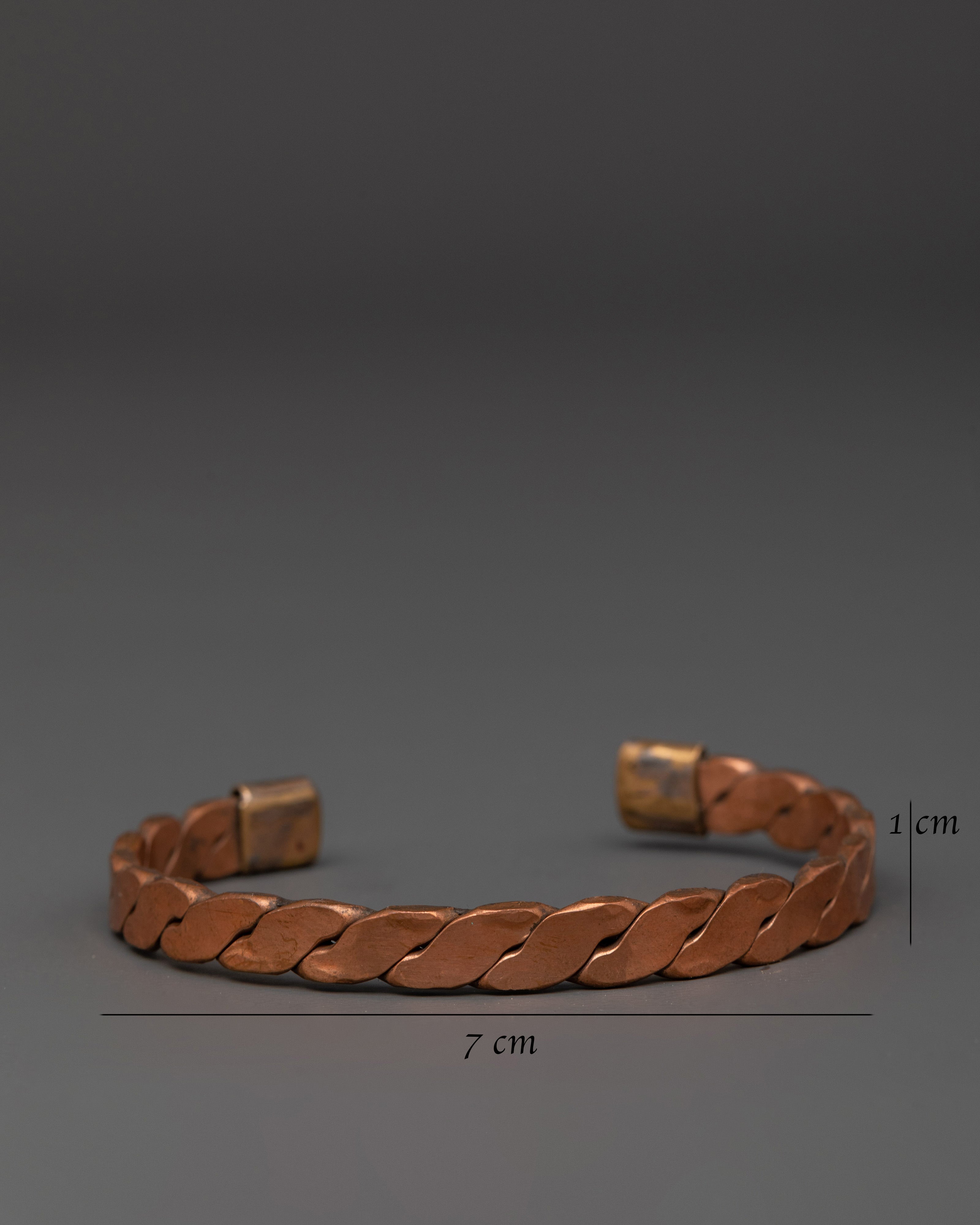 Handcrafted Twisted Copper Cuff Bracelet | Artisan Energy Jewelry