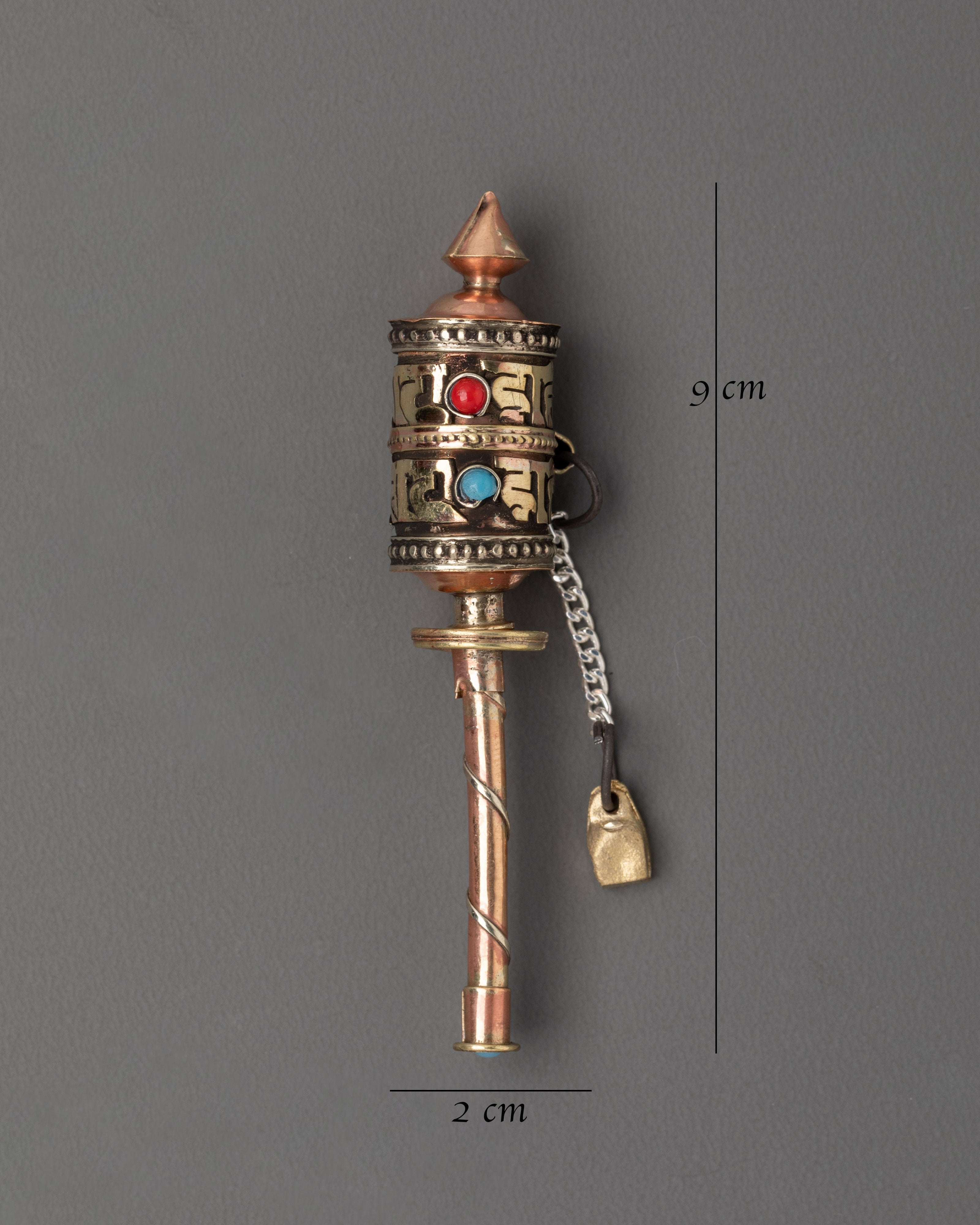 Sacred Mantra Engraved Prayer Wheel | Handcrafted Tibetan Spinning Wheel