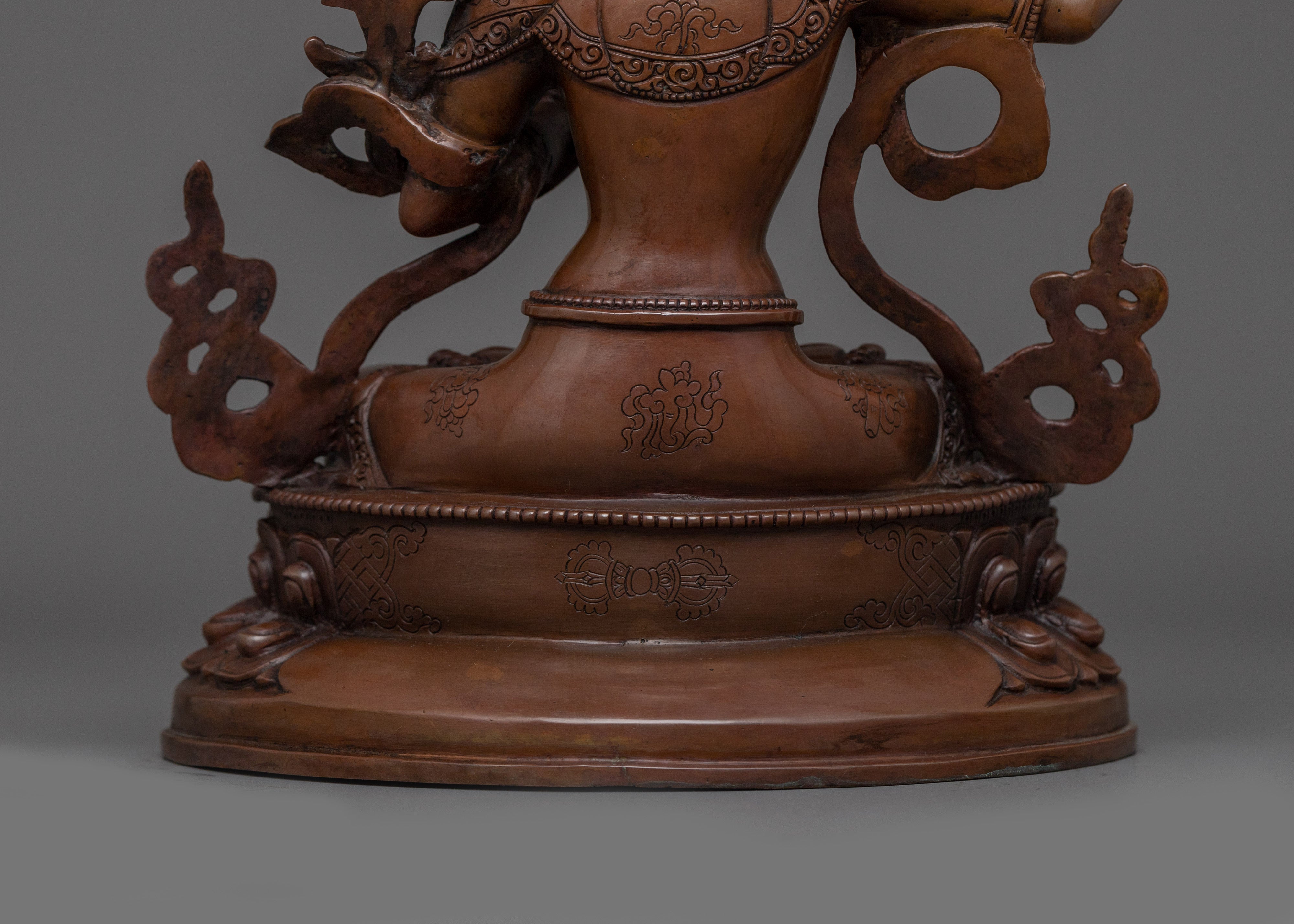 Handcrafted Figurine of Bodhisattva of Wisdom Manjushri | The Radiant Sword of Clarity