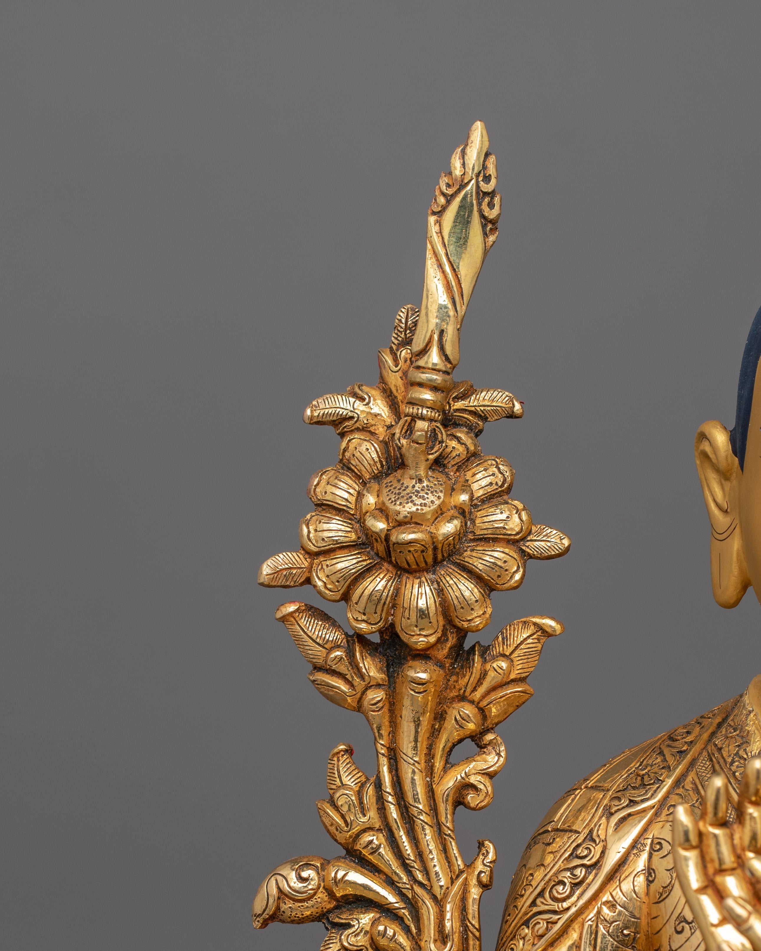 Handmade Tibetan Spiritual Tsongkhapa Set Statue | The Founder of Gelug Tradition