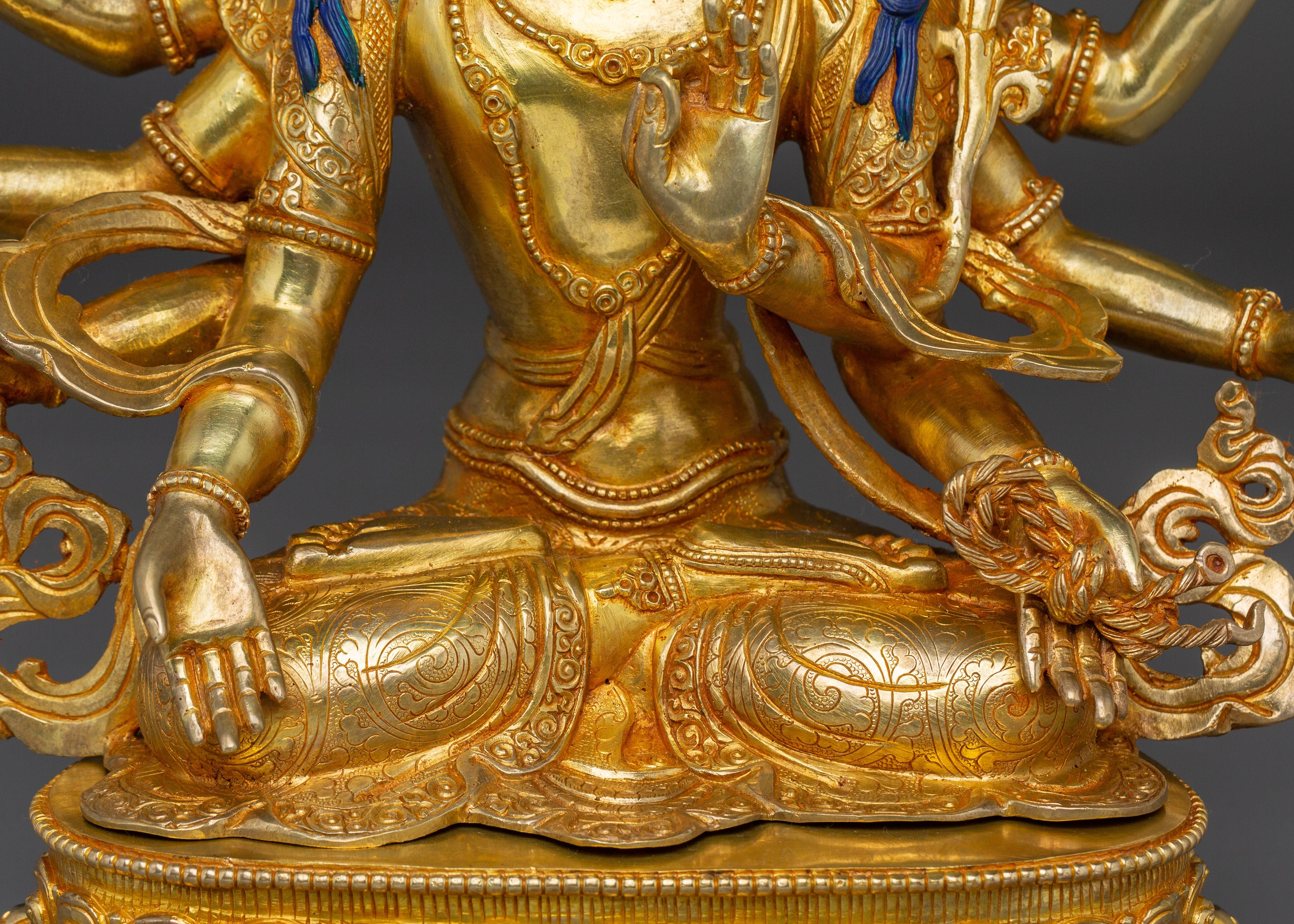 Maha Manjushri Golden Statue | Bodhisattva of Supreme Wisdom
