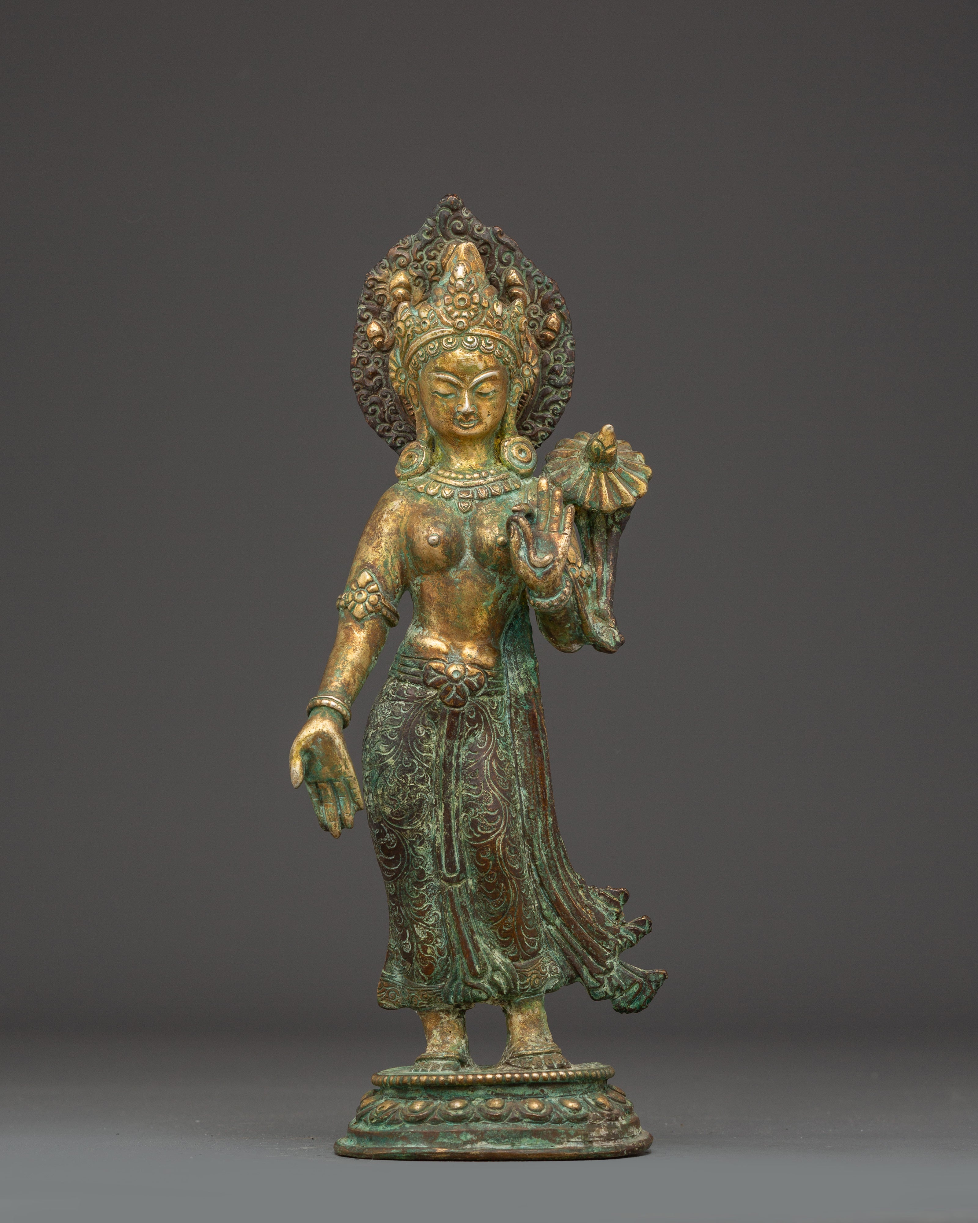 standing-green-tara-statue