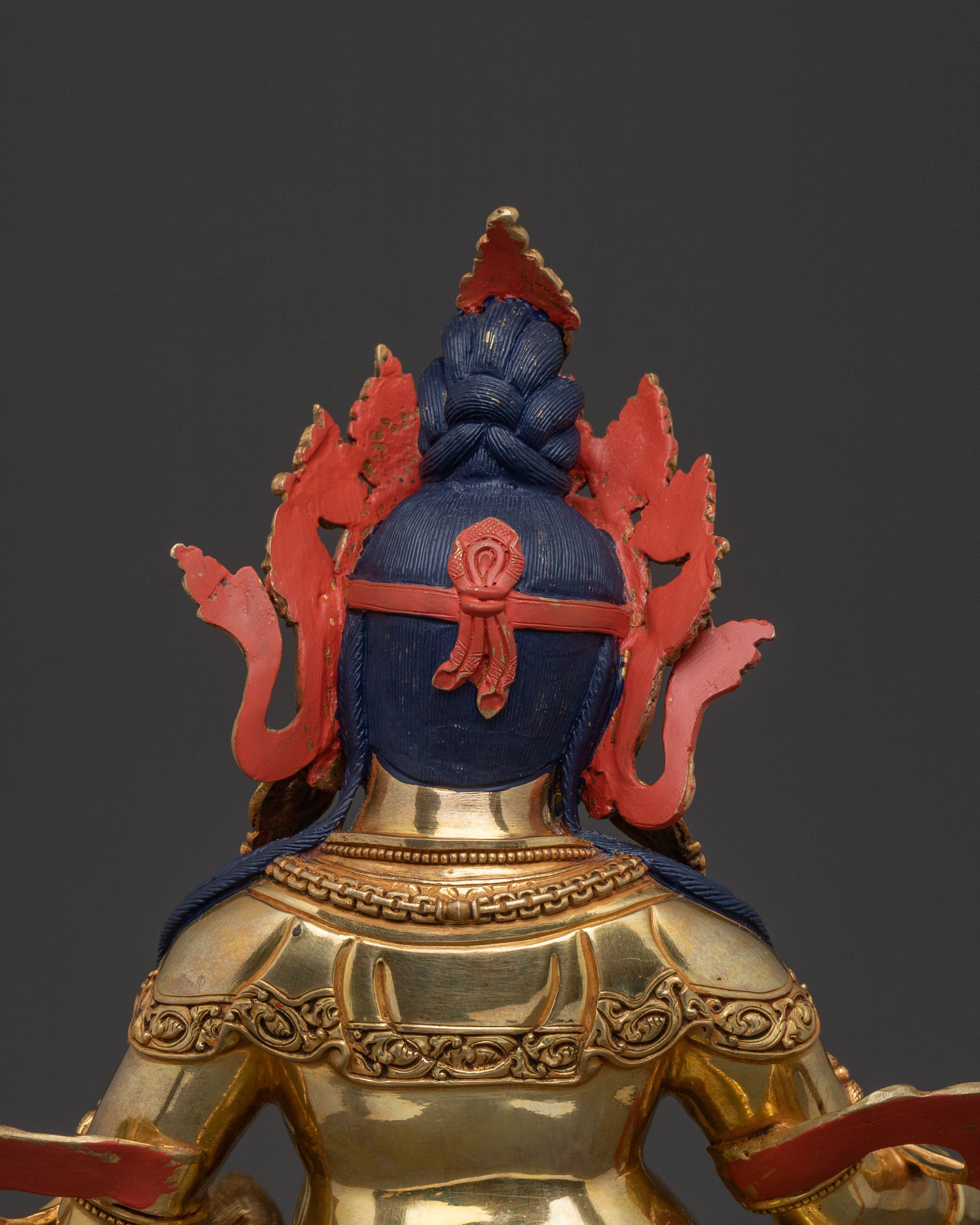 Prosperous Dzambhala Wealth Statue – Gilded Masterpiece