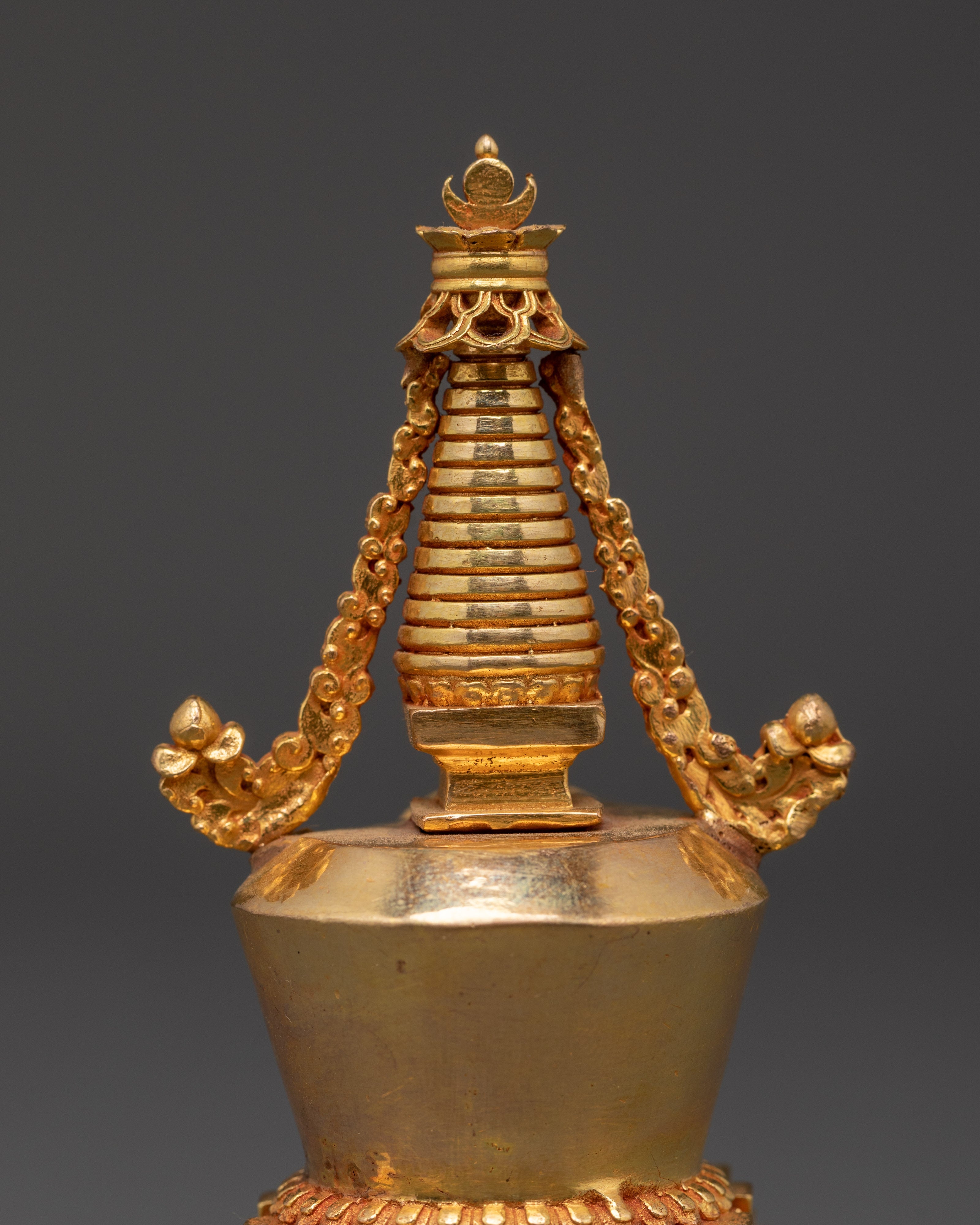 Copper Buddhist Tibetan Shrine | Handcrafted Gold Plated Statue