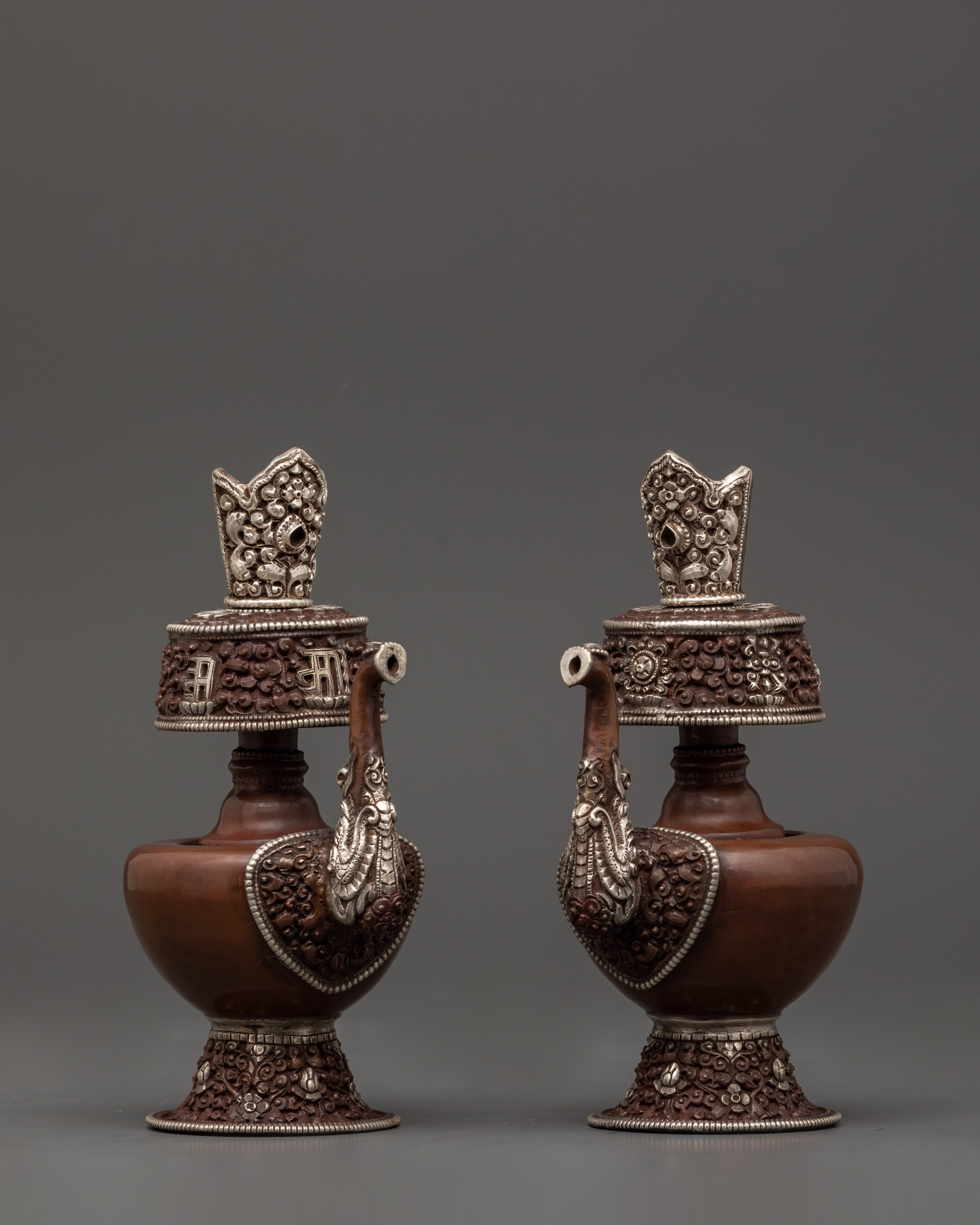 Silver-Plated Bhumba Ritual Set