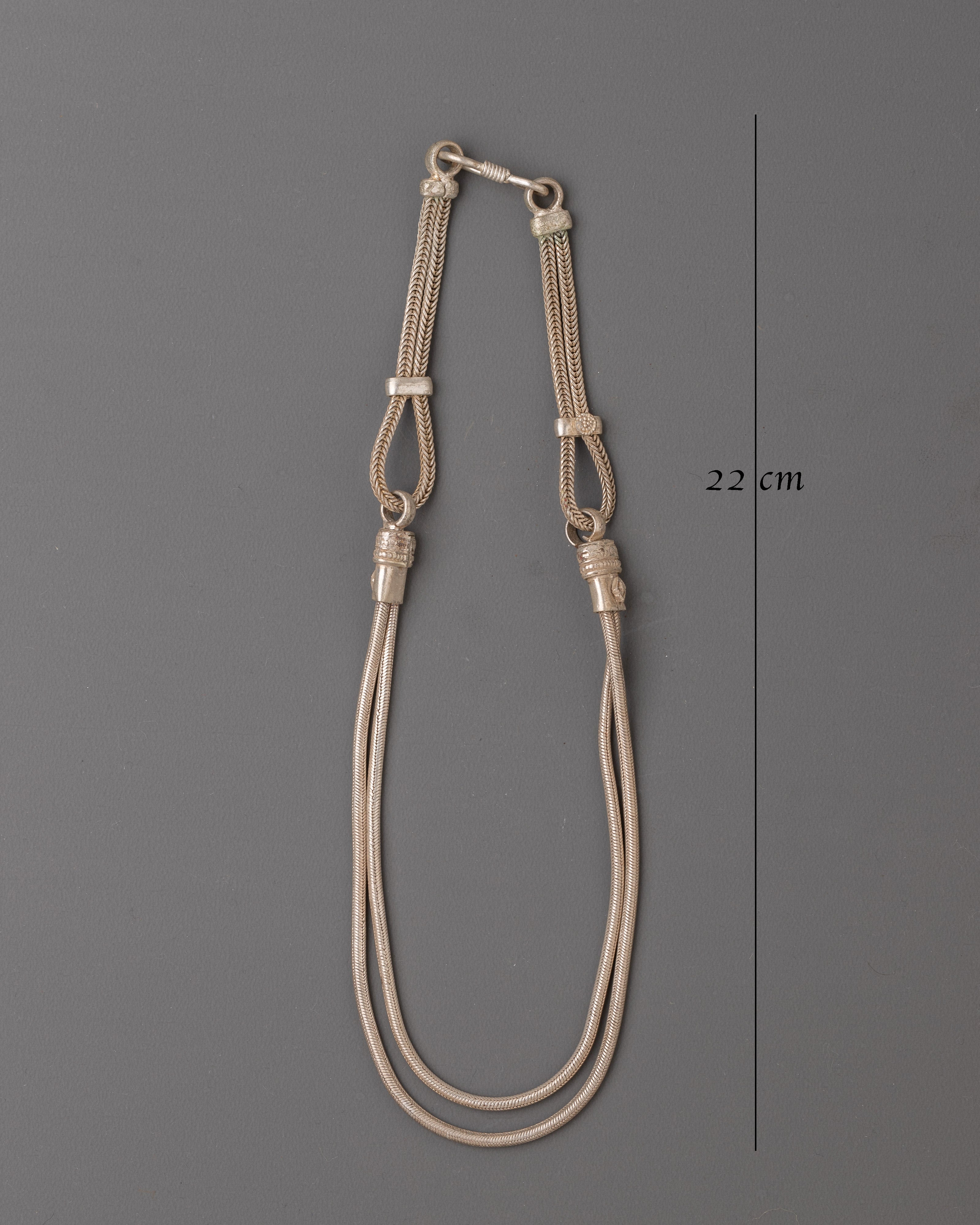 Handmade White Metal Necklace | Crafted Artisan Necklace