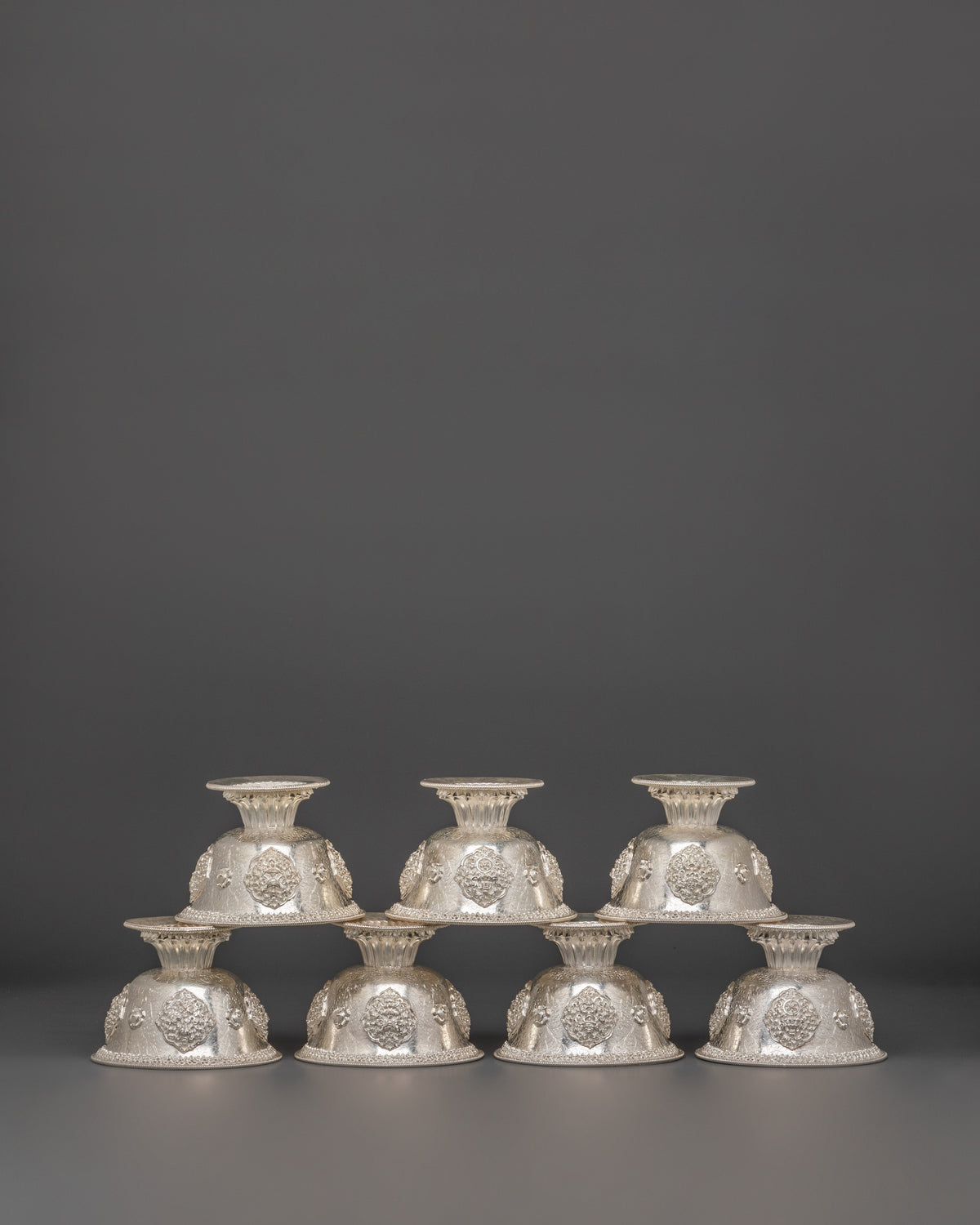 Pure Silver Offering Bowl Set