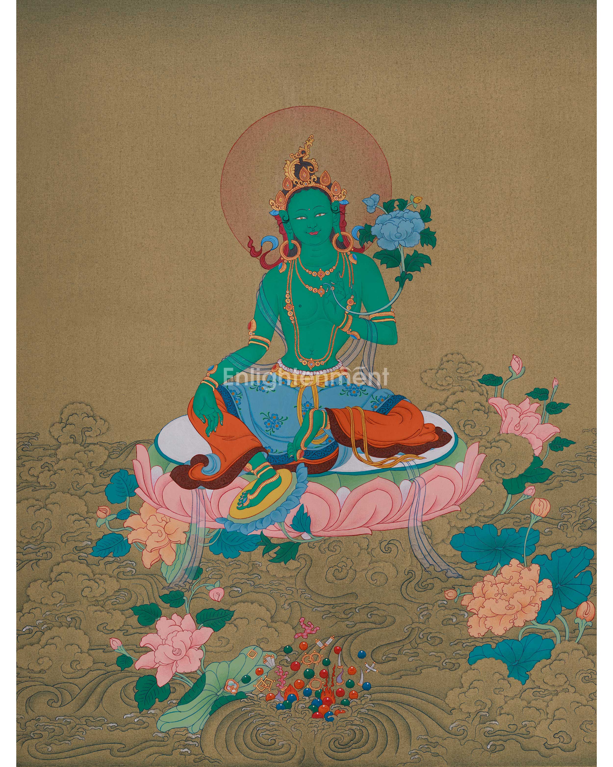 buddha art of green tara