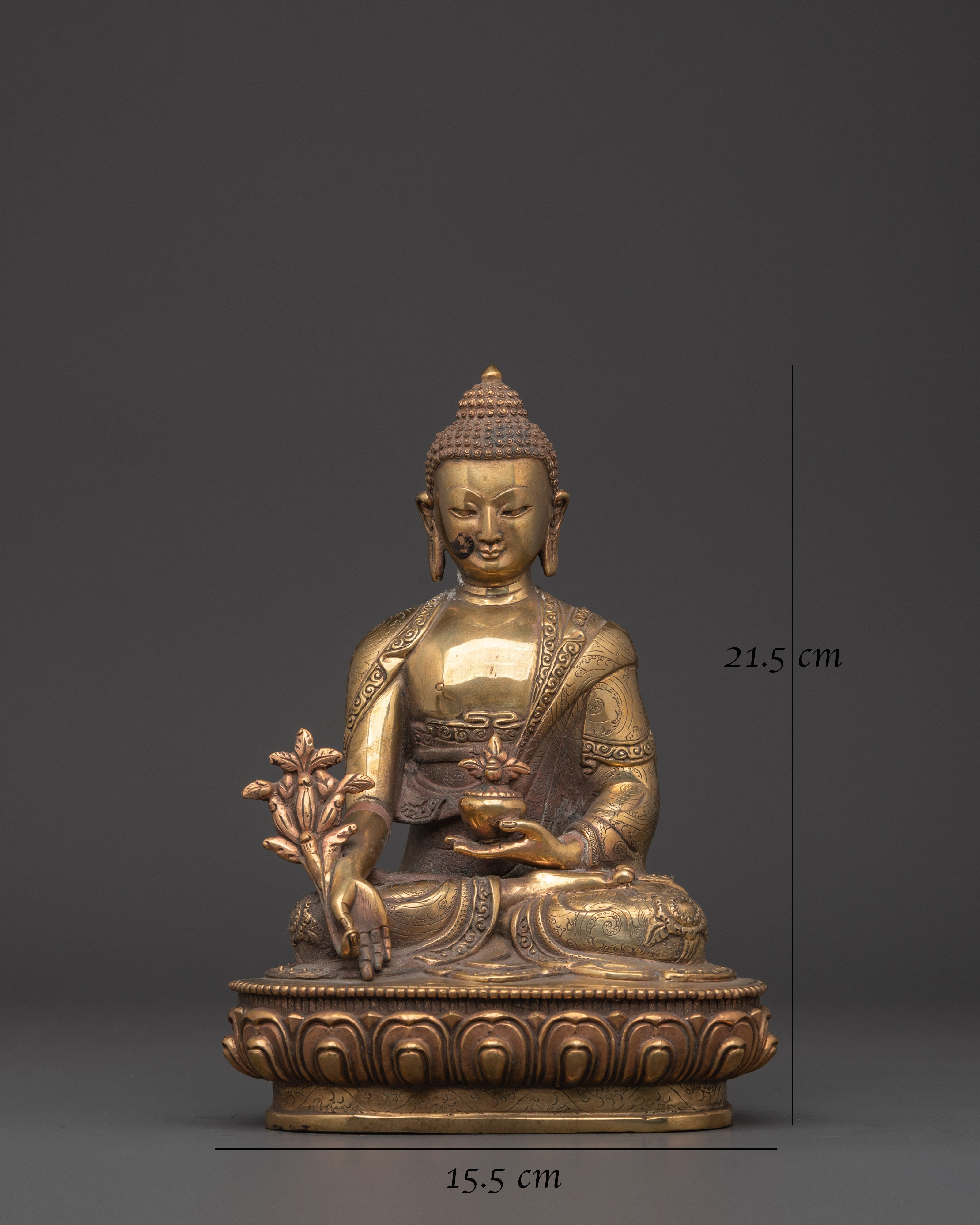 Tibetan Three Buddha Set | Shakyamuni, Amitabha & Medicine Buddha Statues