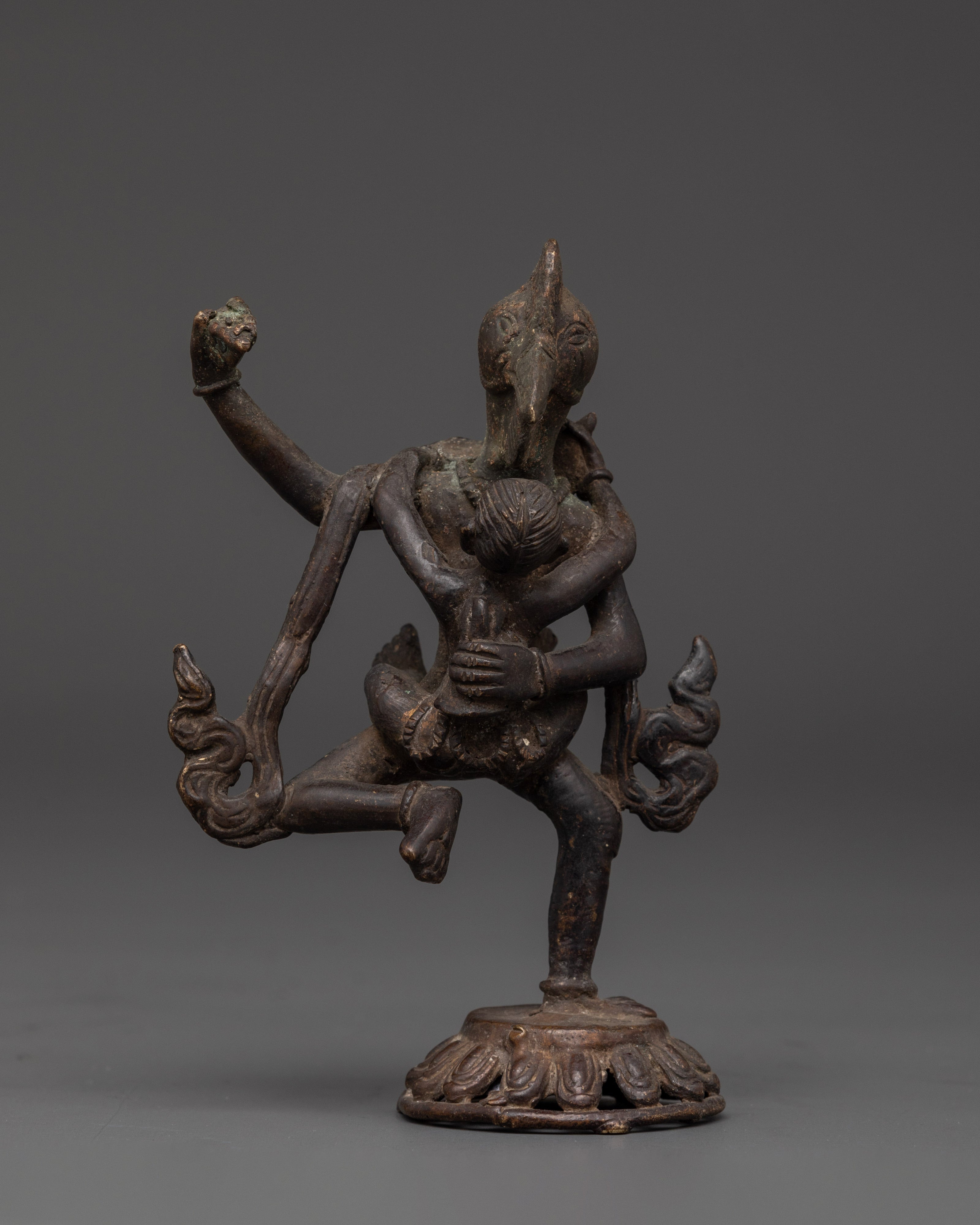 Tibetan Garuda Copper Statue
