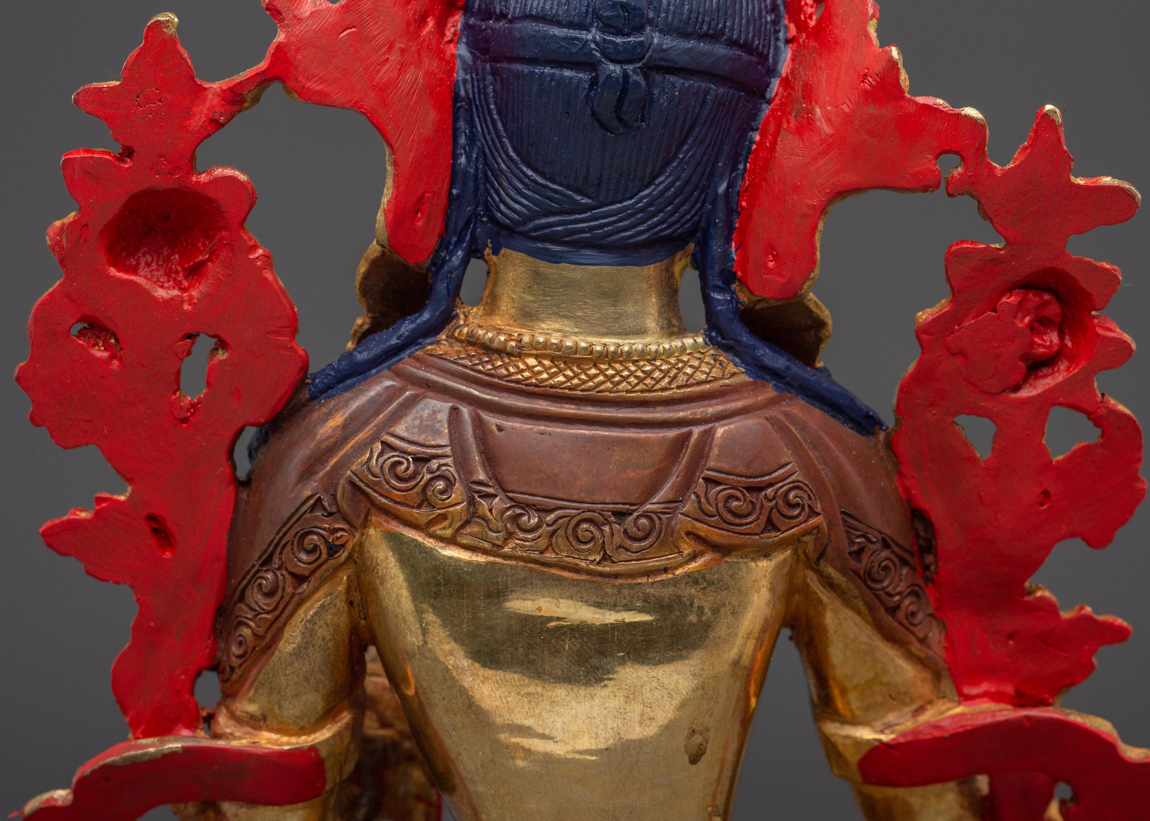 Green Tara Copper Handmade Statue | Shyama Tara - Mother of All Buddhas