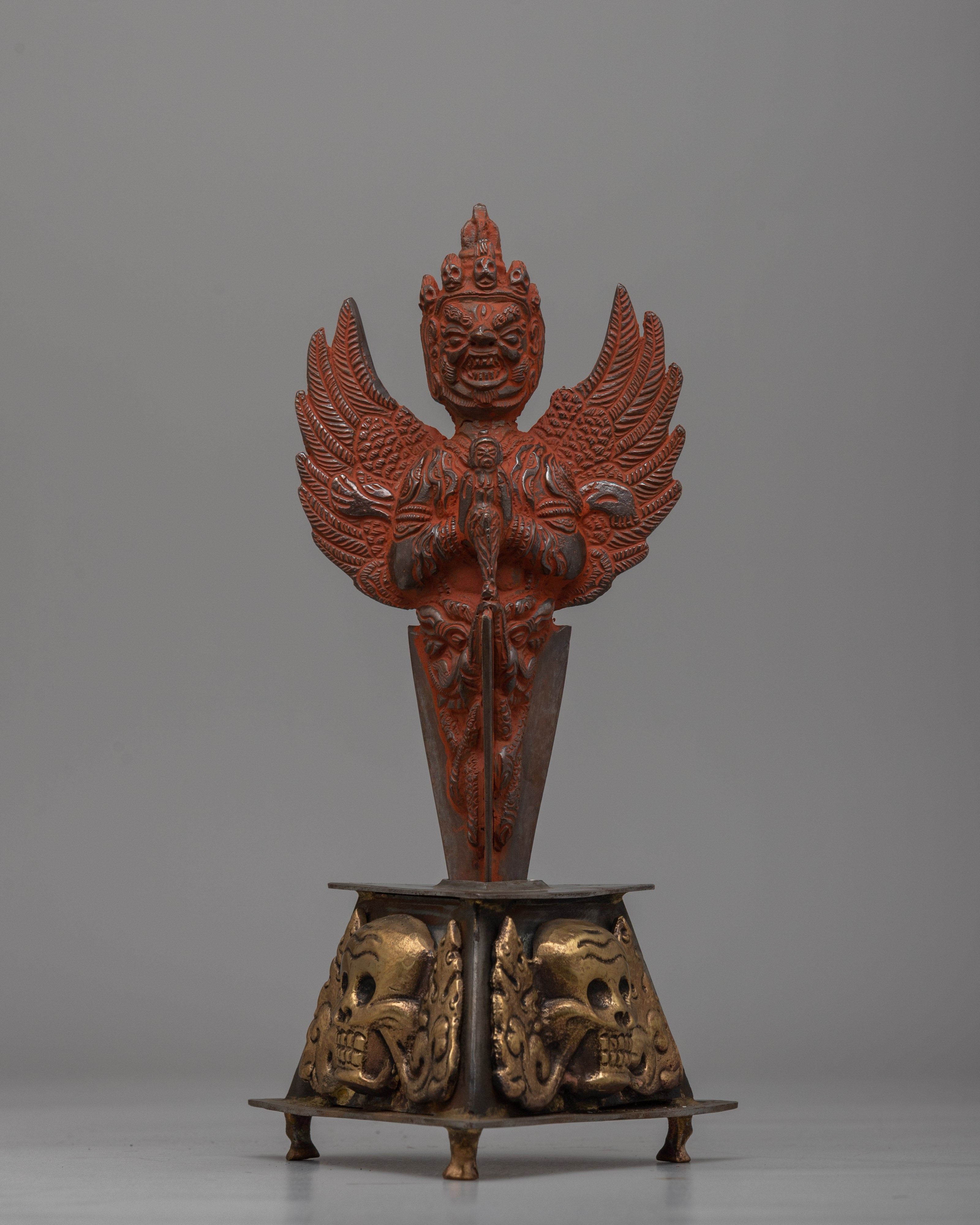 Sacred Brass Phurba | Traditional Buddhist Ritual Dagger for Altar and Ceremonial Use