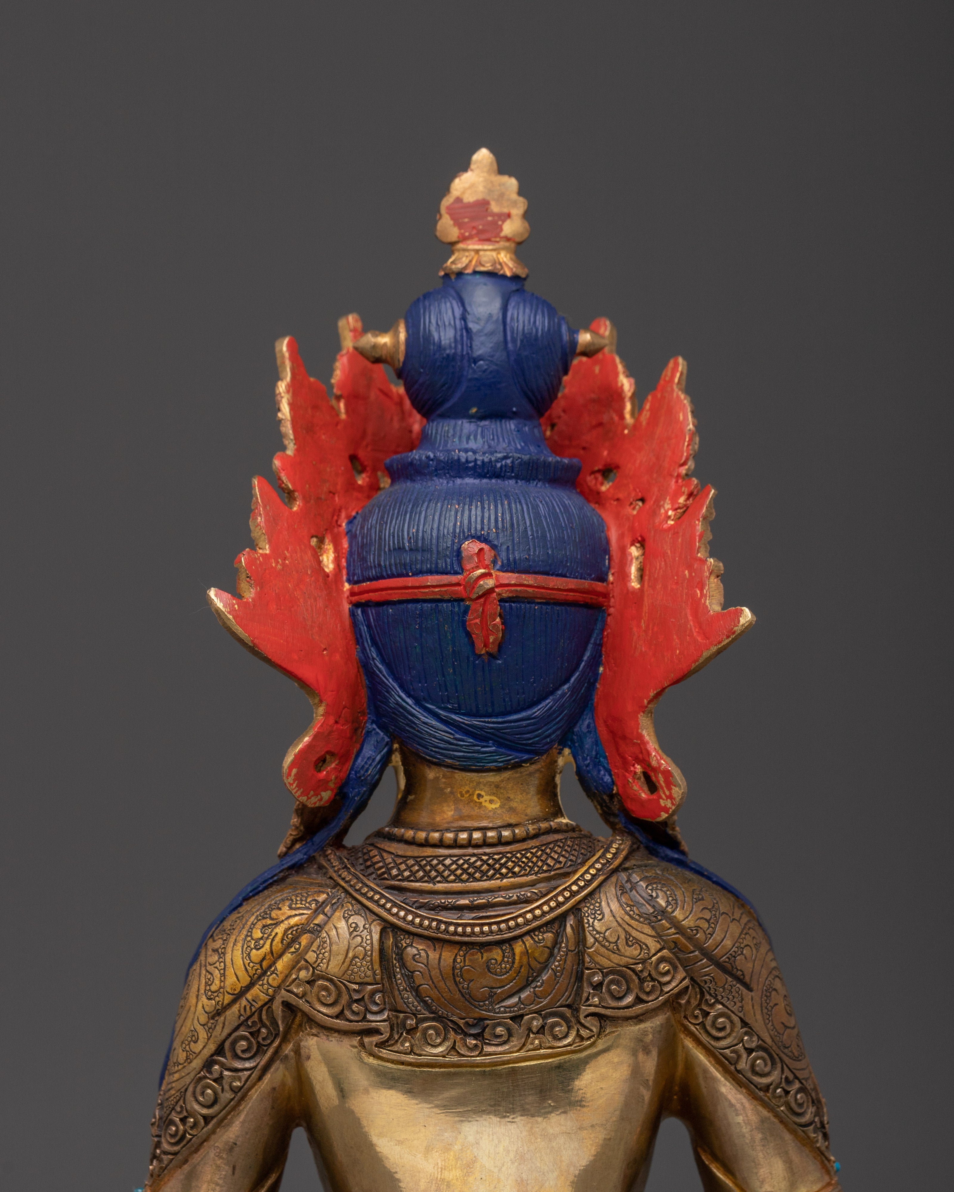 Buddhist Serene Amitayus Statue | Himalayan Handcrafted Artwork