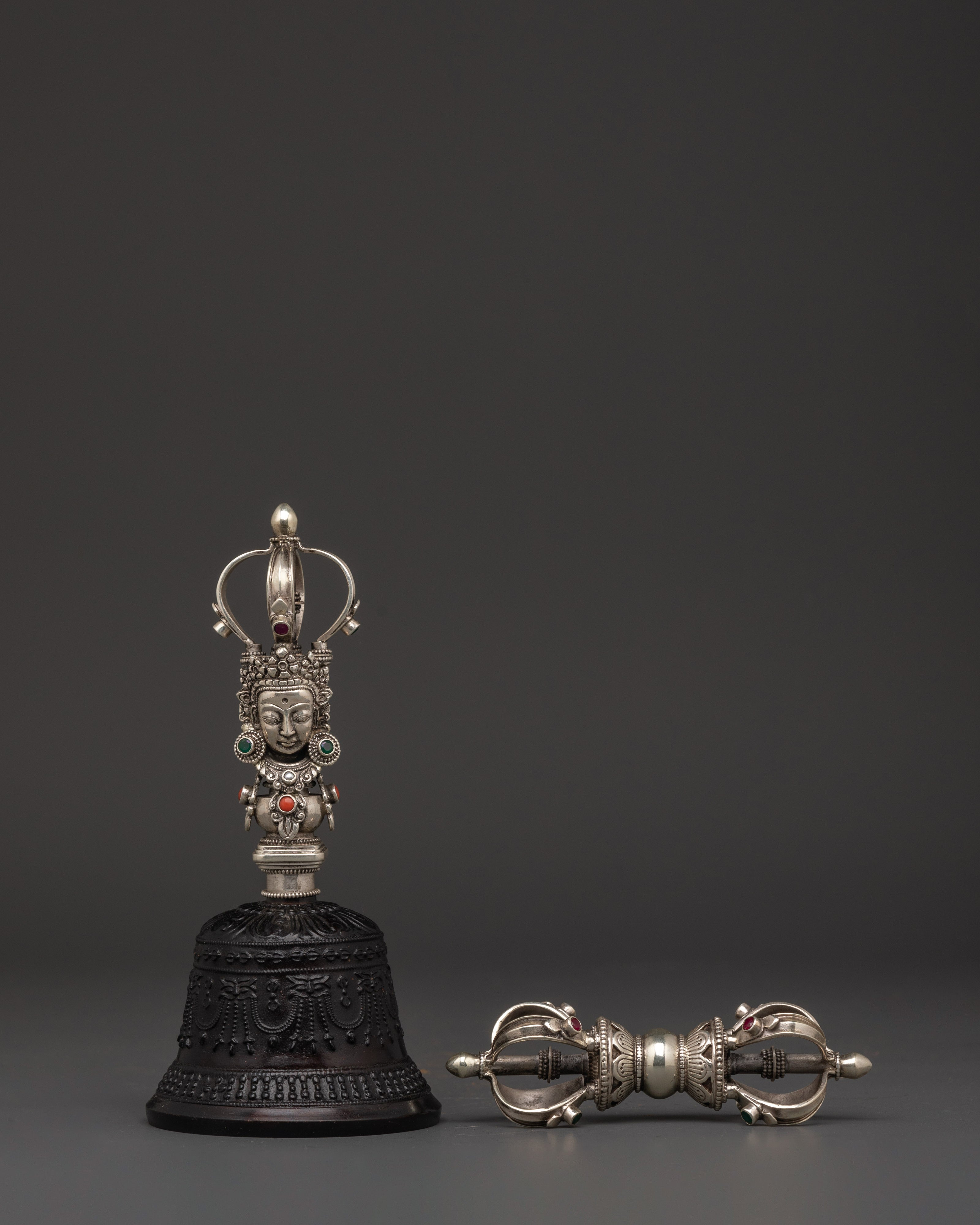 silver-plated-tibetan-bell-and-vajra-set