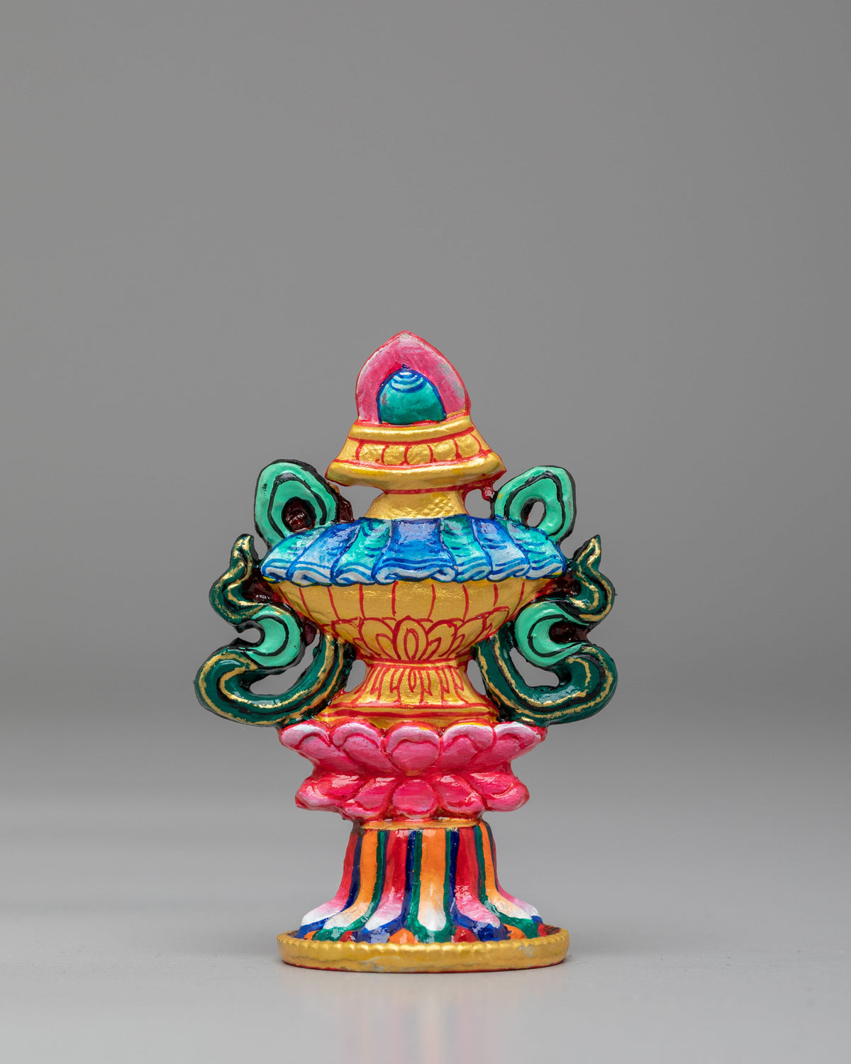 Ceremonial 8 Auspicious Symbols Sculpture | Gold & Acrylic Color