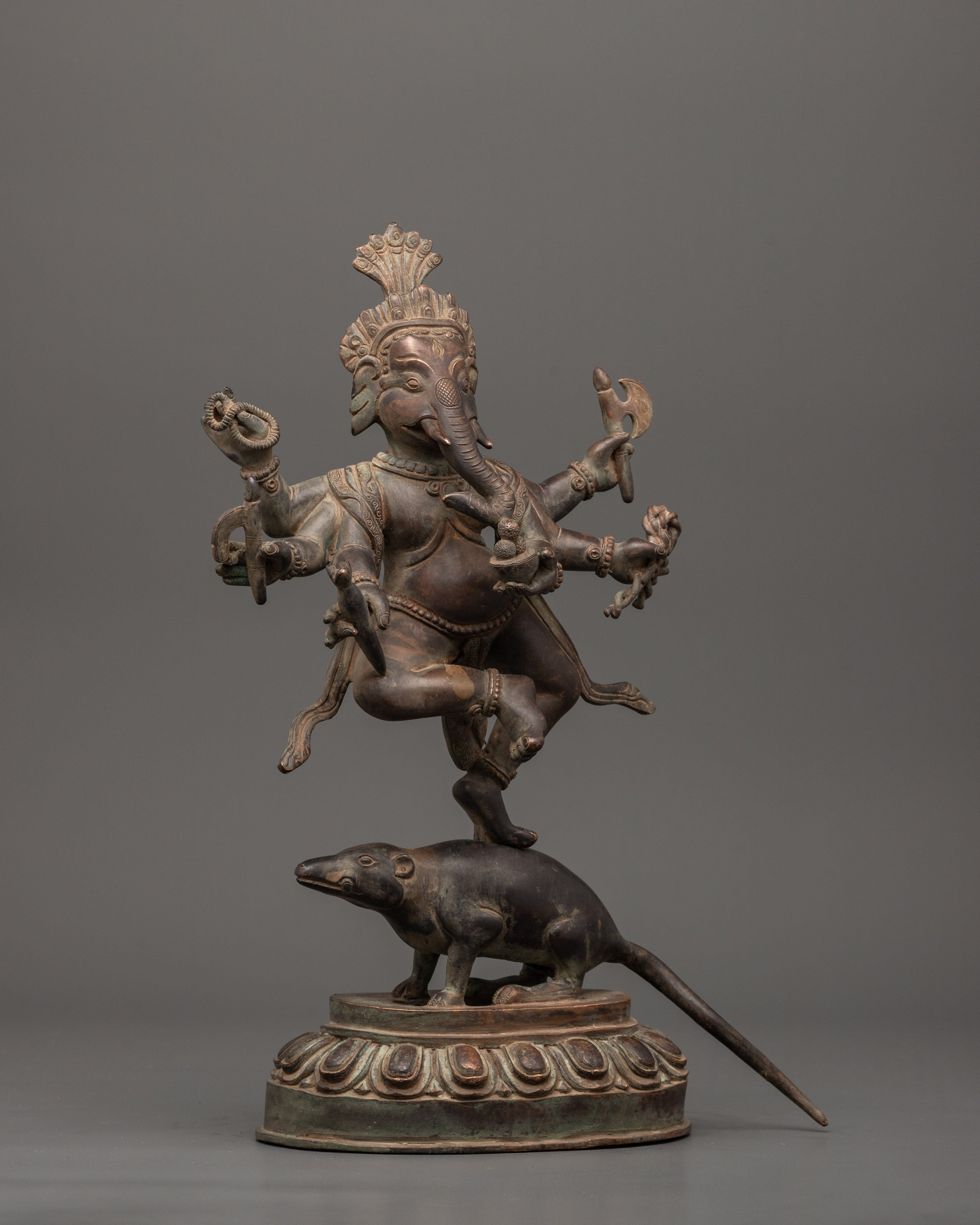 Handcrafted Six-Armed Ganesh Statue | Divine Symbol of Prosperity