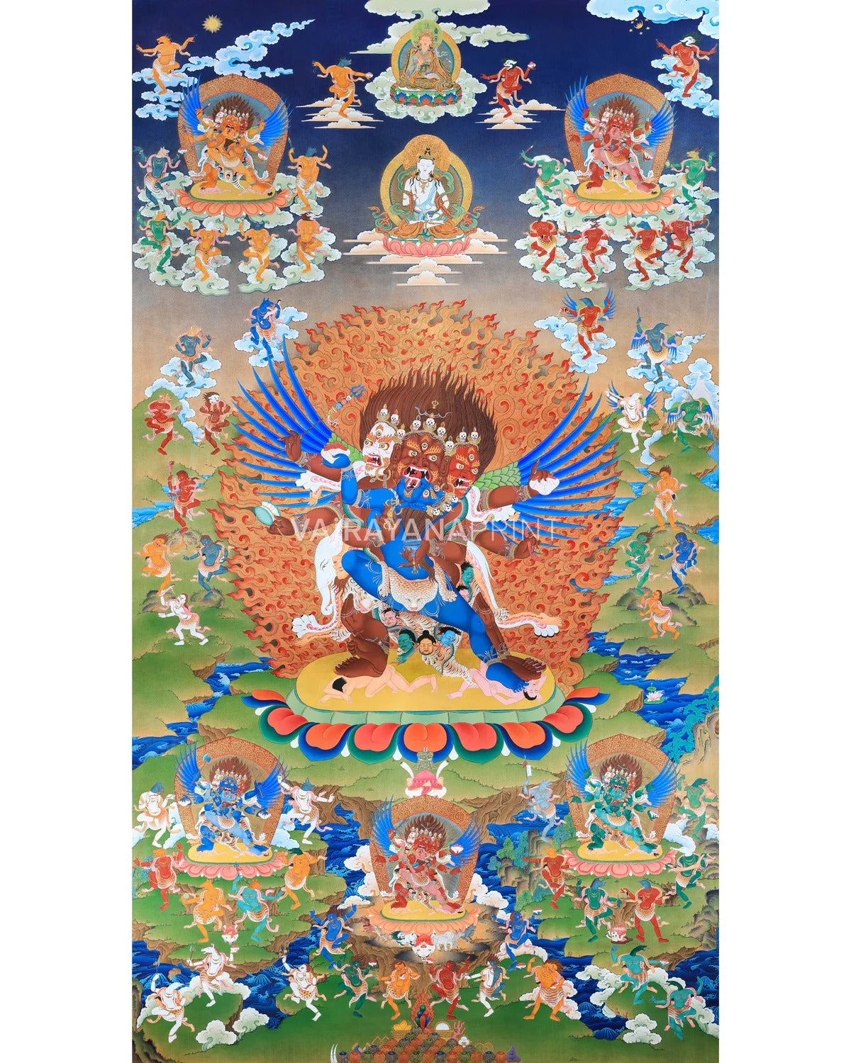 Commissioning of Three Bardo Deities Thangka