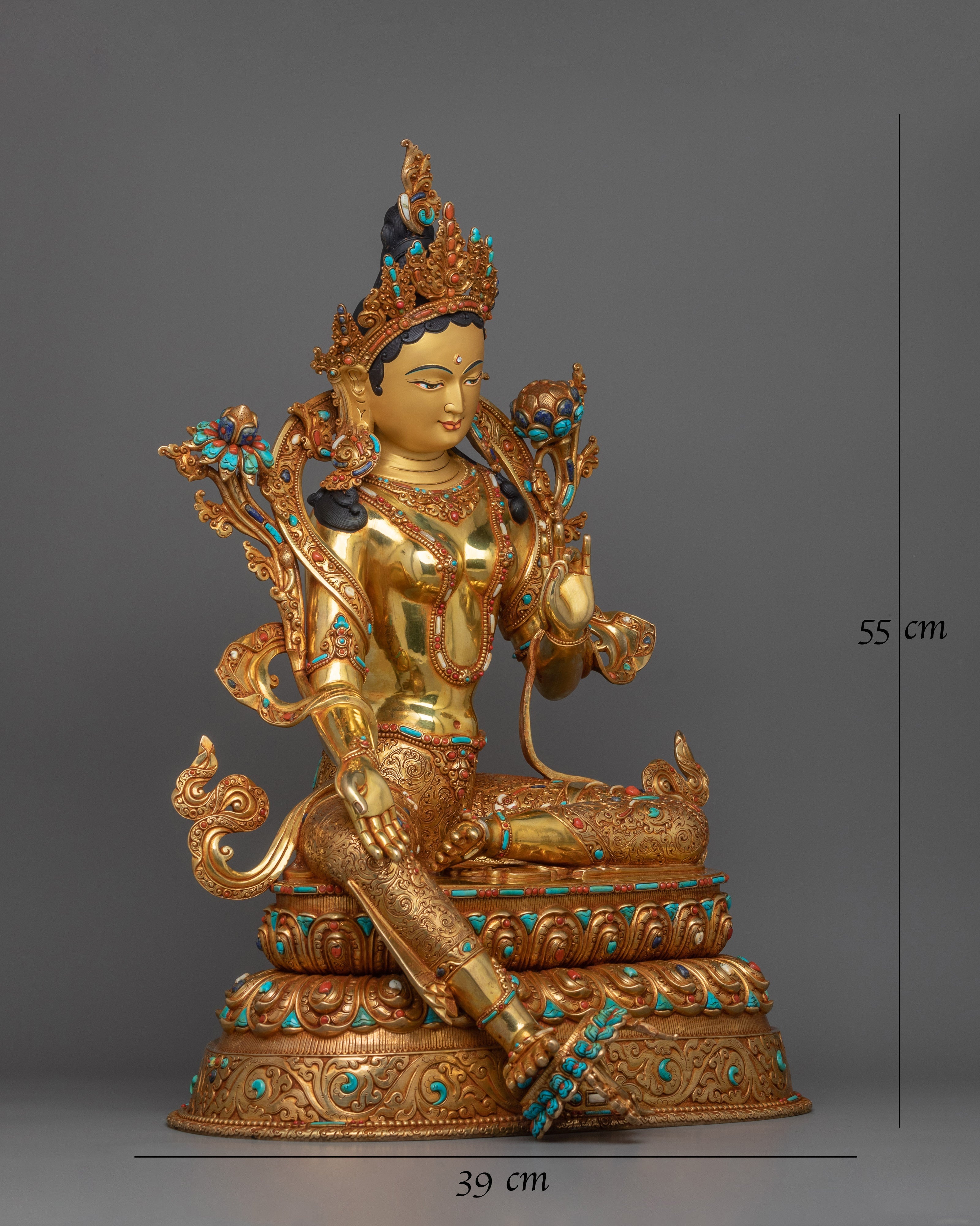 himalayan-bodhisattva-goddess-green-tara-sculpture