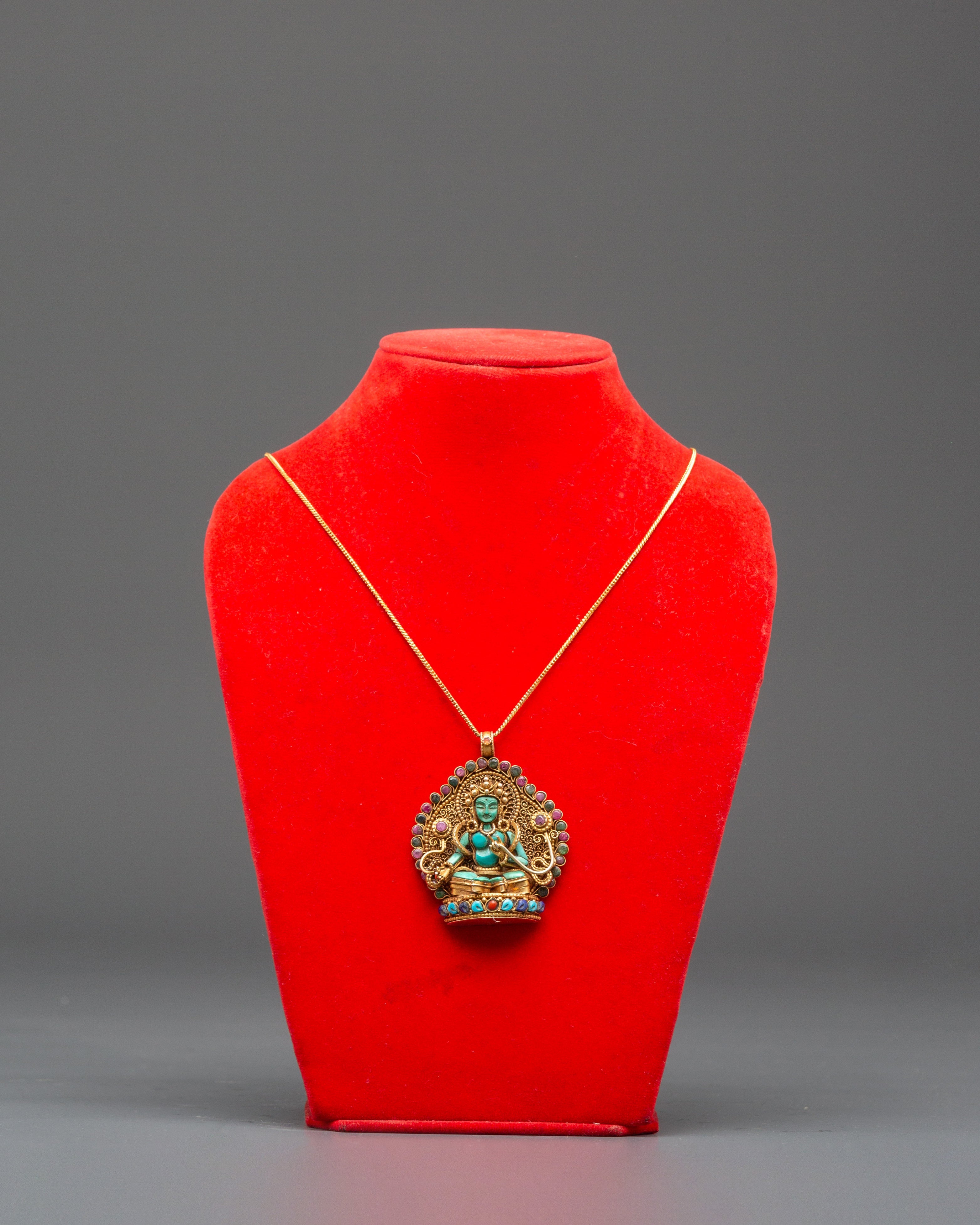 Handmade Green Tara Locket