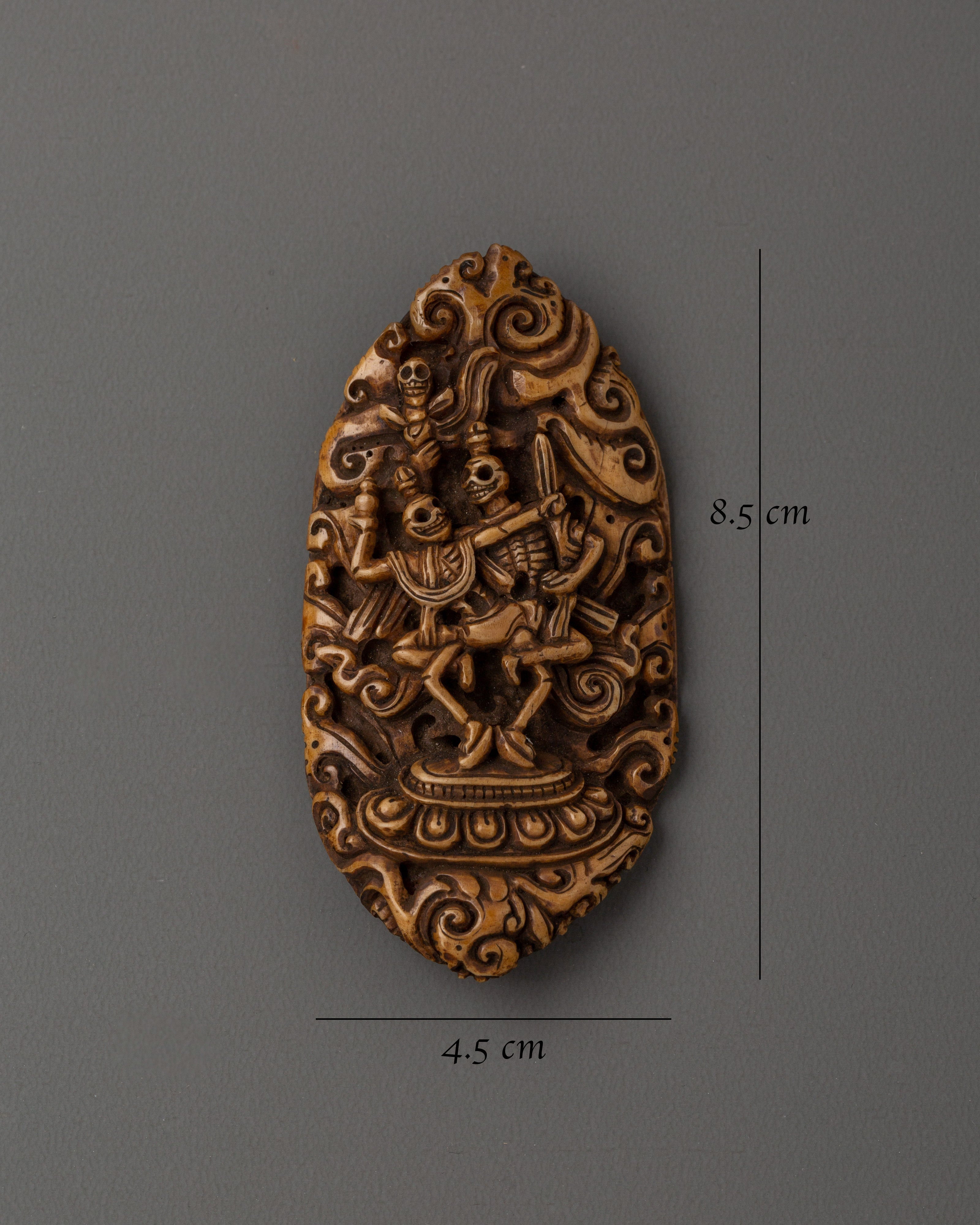 Chitipati Skeleton Deities | Protector Figure for Meditation Altar and Home Decor
