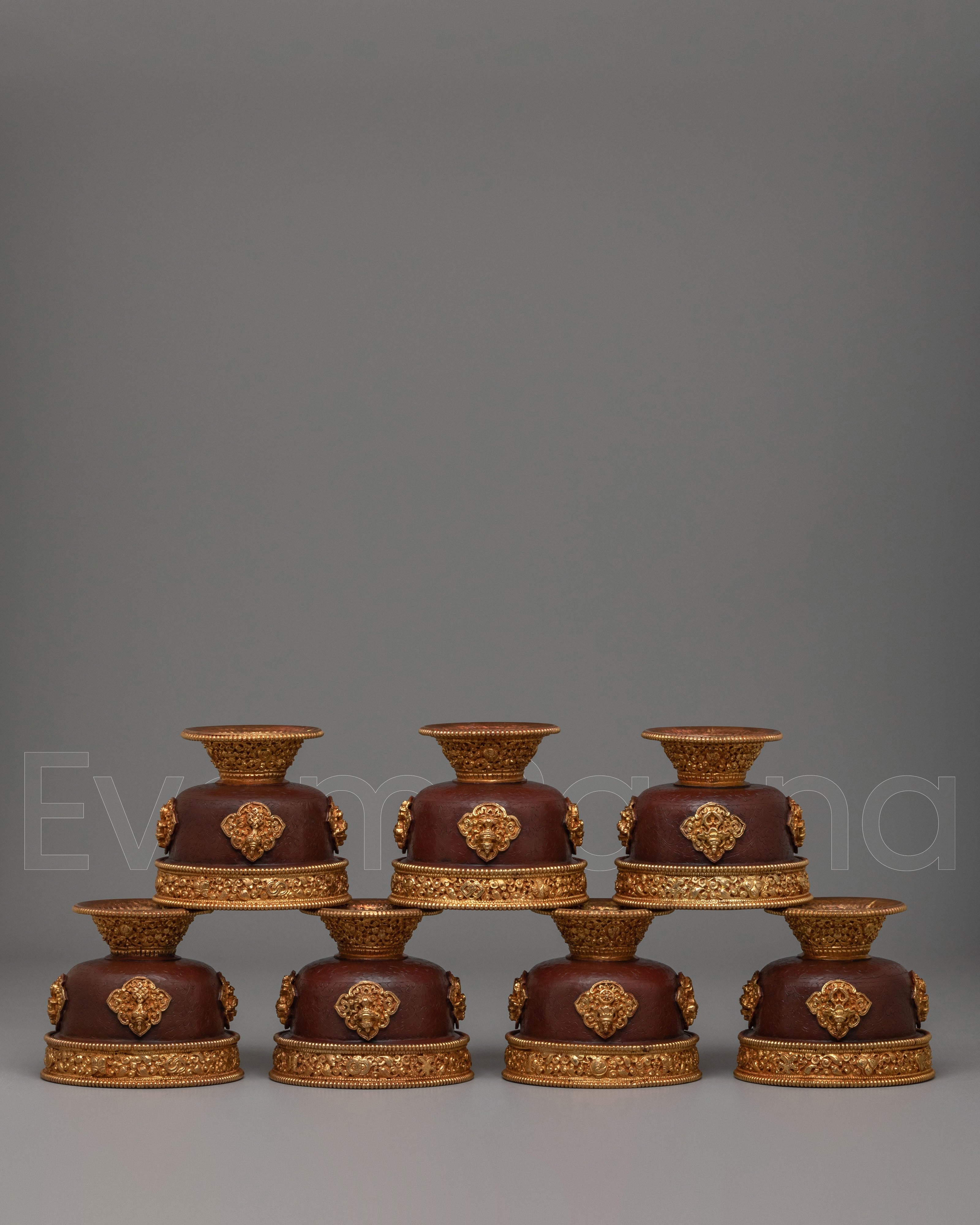 Himalayan Buddhist Offering Bowls Set