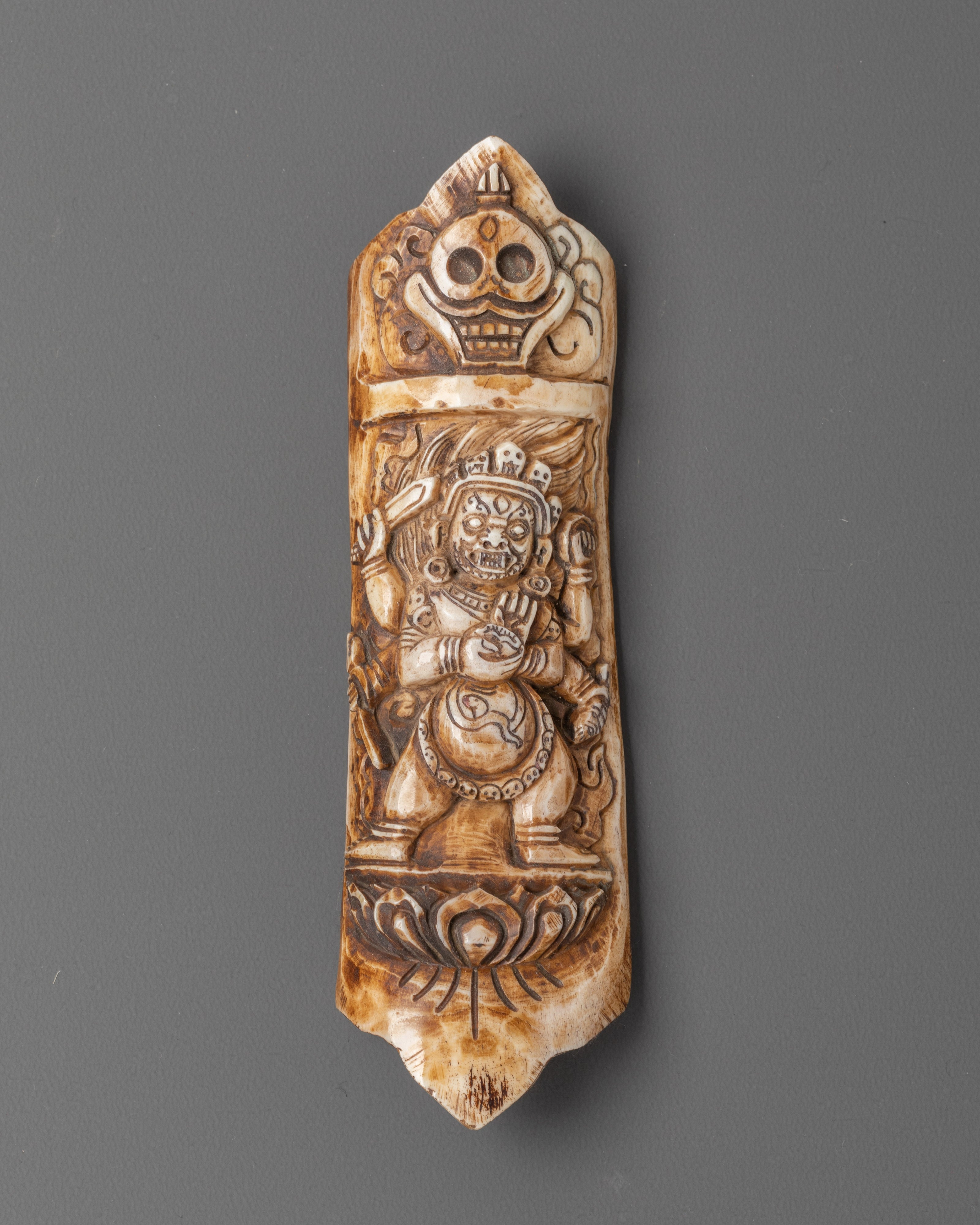Mahakala Engraved Bone | Bone for Spiritual Protection