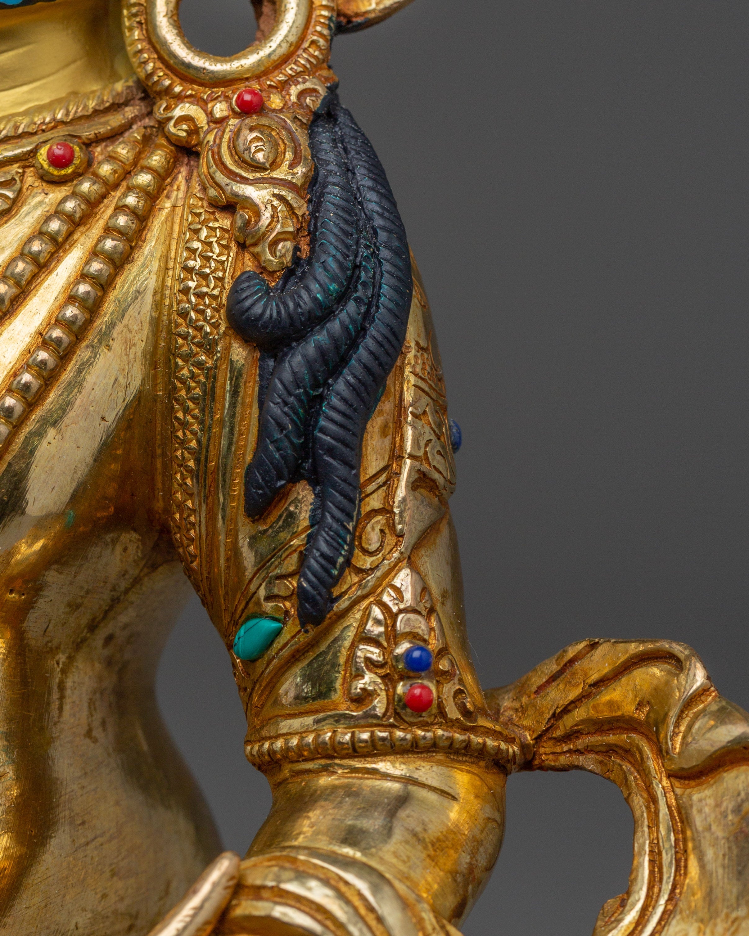 Dzambhala statue in 24K gold-gilded | Symbol of Prosperity and Protection