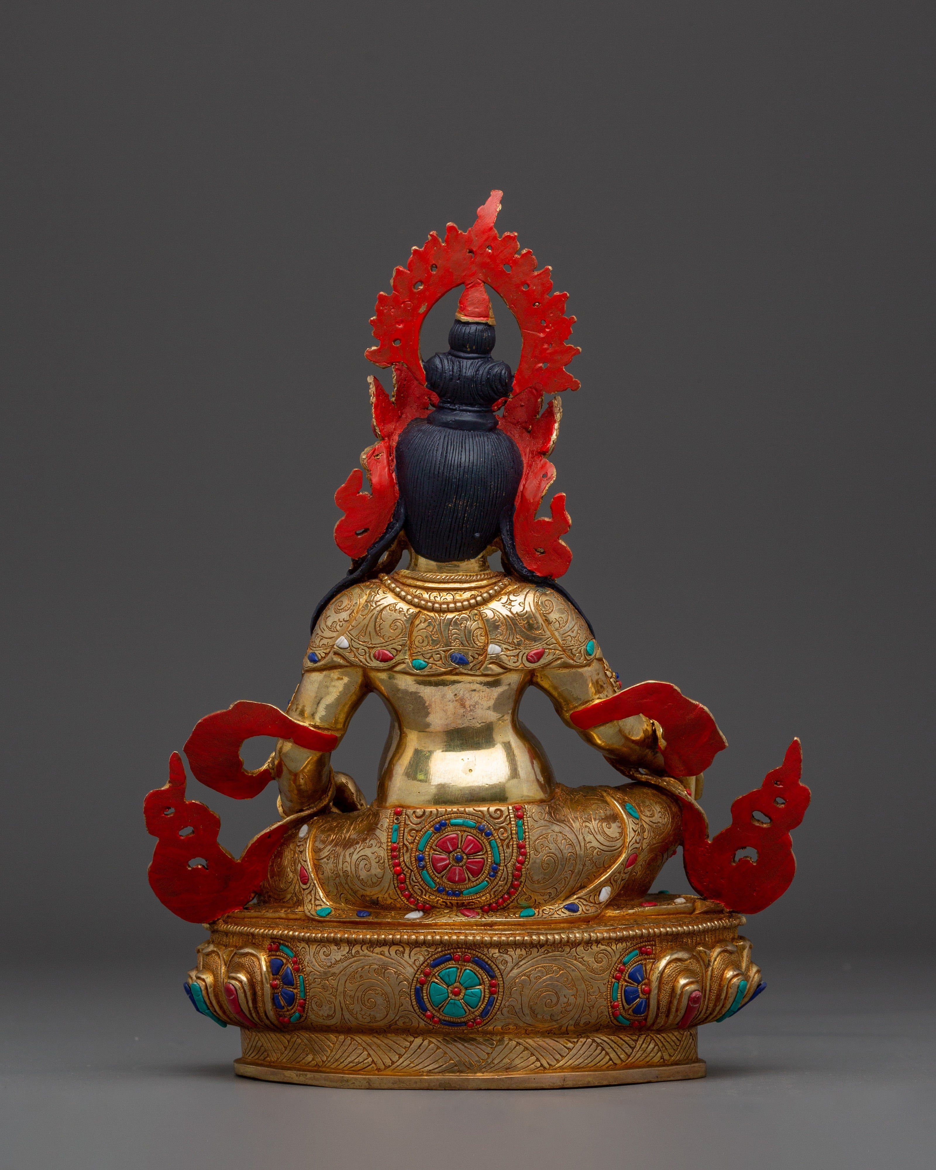Dzambhala statue in 24K gold-gilded | Symbol of Prosperity and Protection