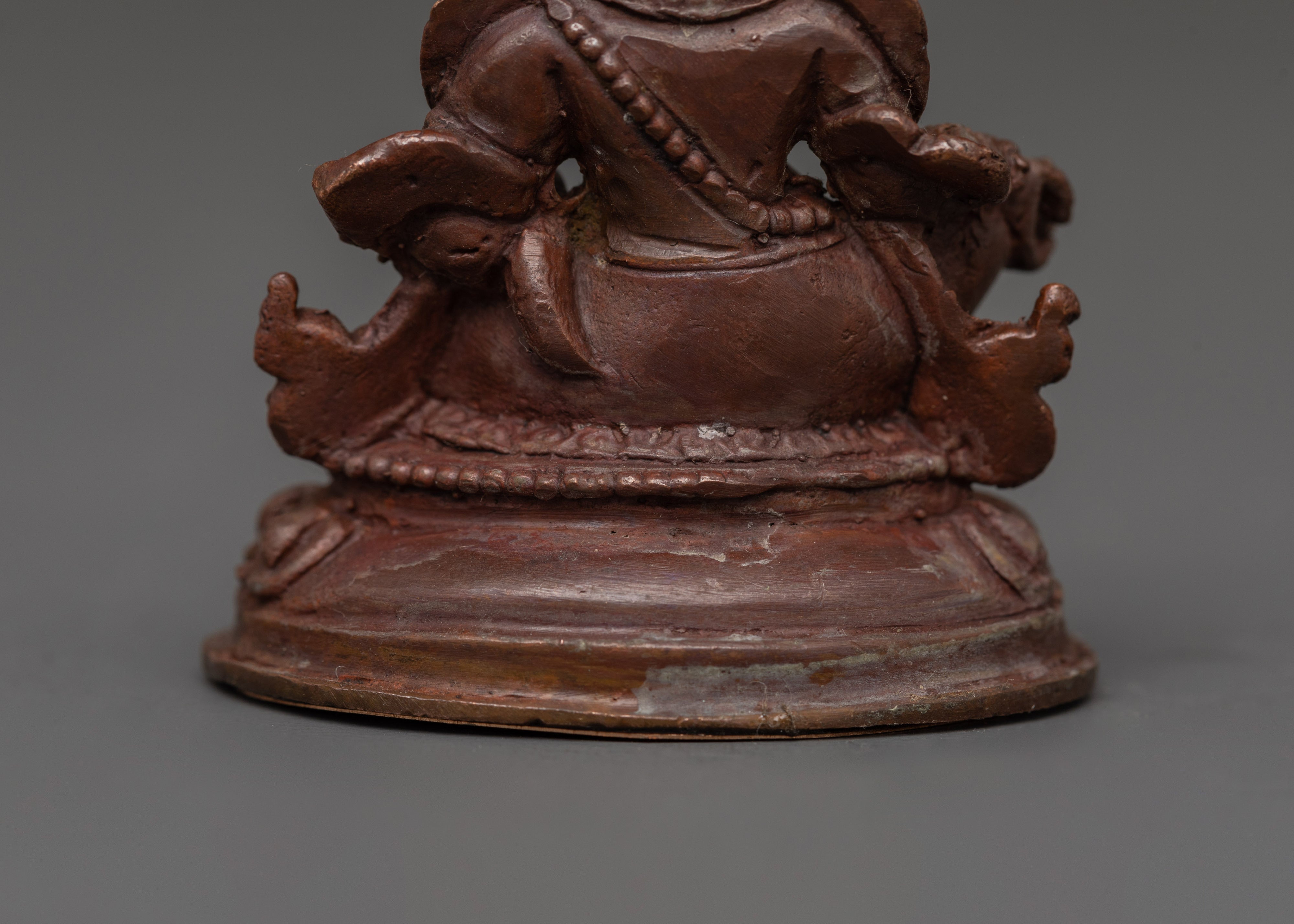 Dzambhala Oxidized Copper Statue | Wrathful Fierce Wealth Deity