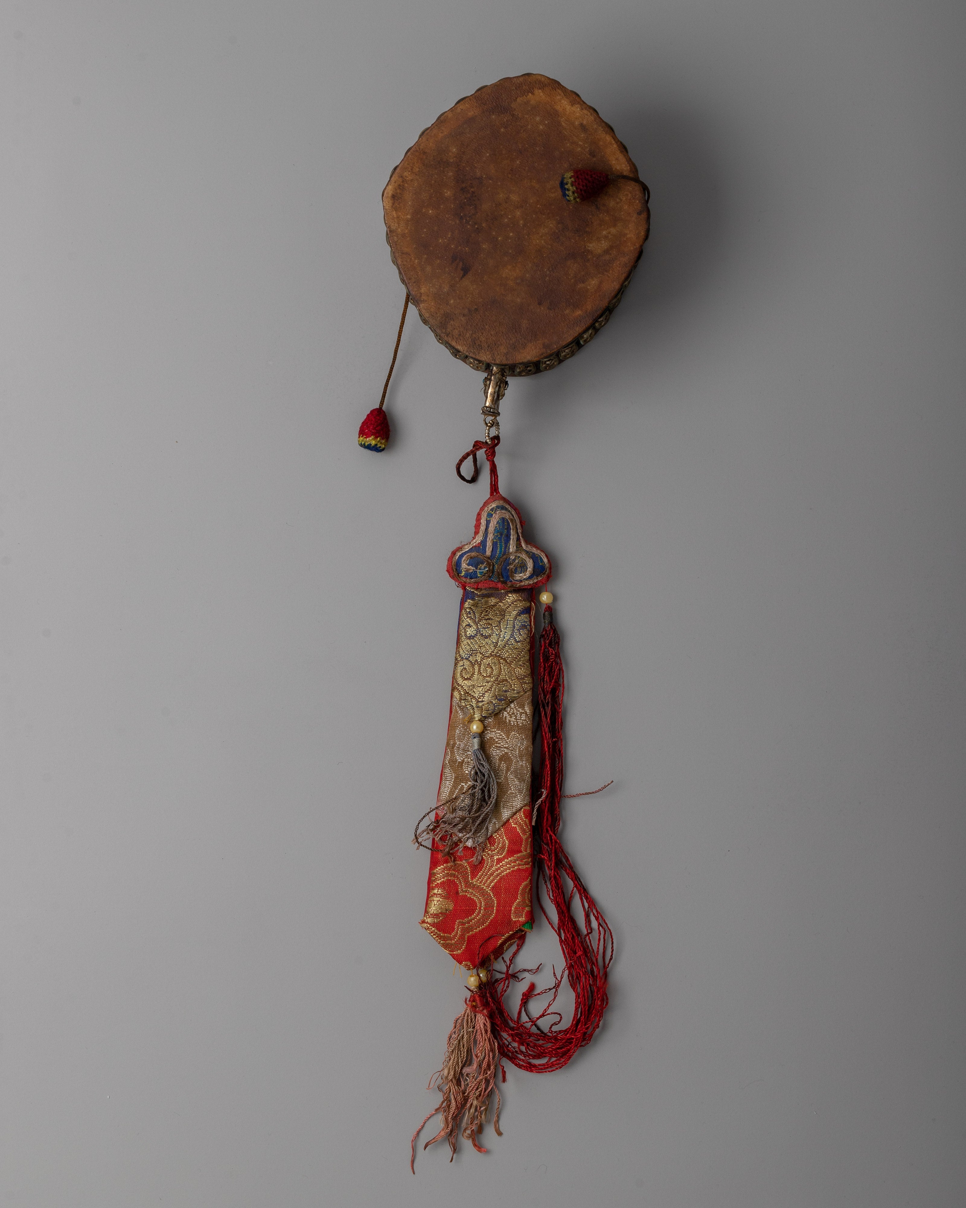 Tibetan Damaru Drum for Rituals | Spiritual Ritual Instrument for Meditation & Offerings