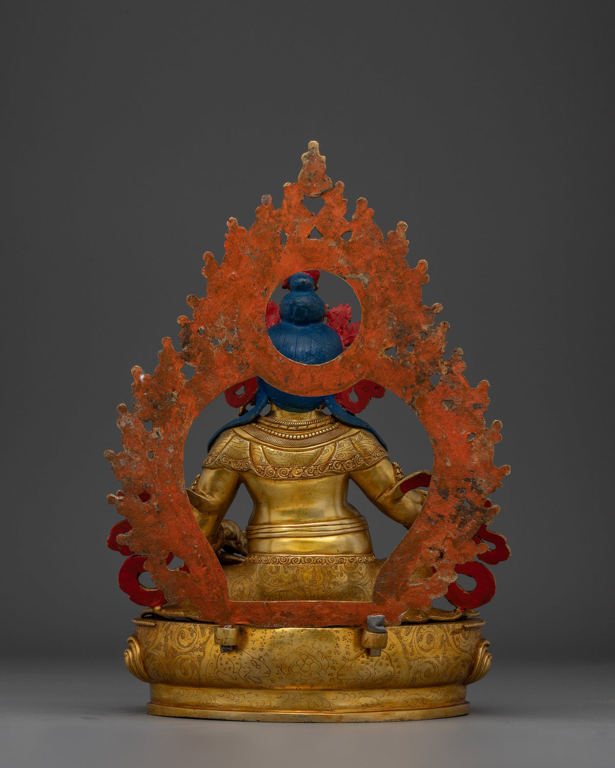 Wealth Lord Dzambhala Golden Statue | Guardian of the Wealth