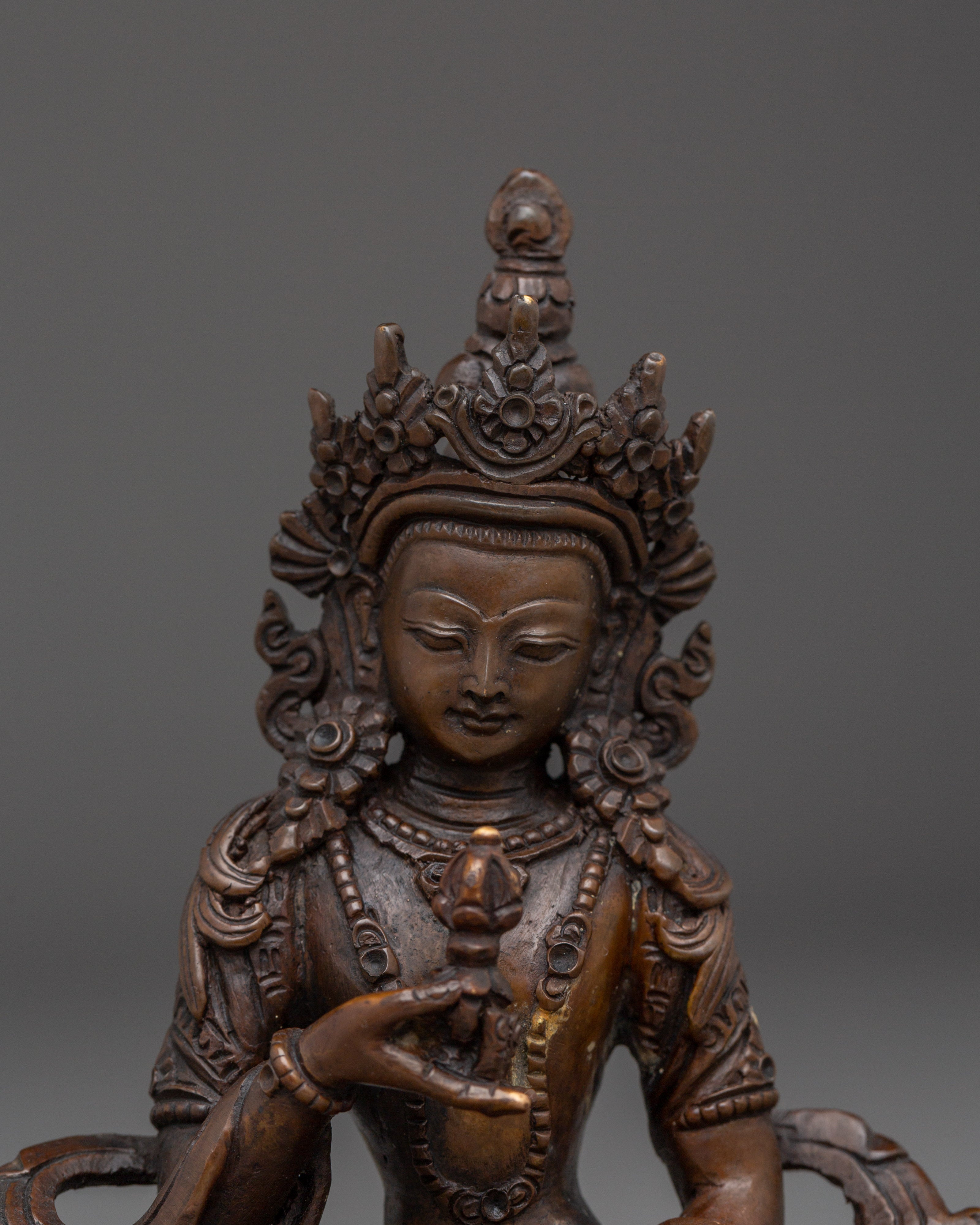 Oxidized Vajrasattva Decor Statue | Dorje Sempa - Purification Deity
