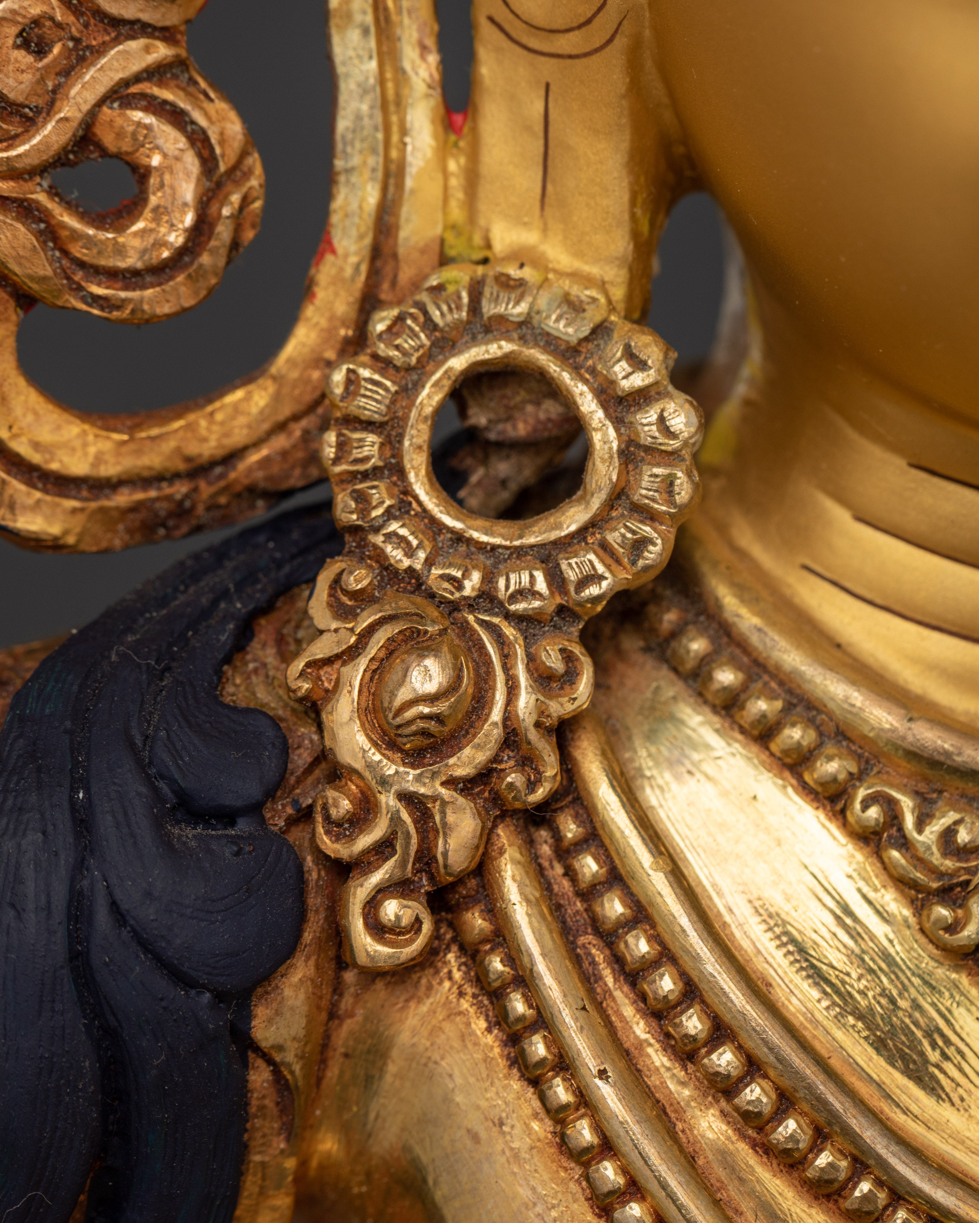 Manjushri Handmade Gold Gilded Statue | Embodiment of Wisdom