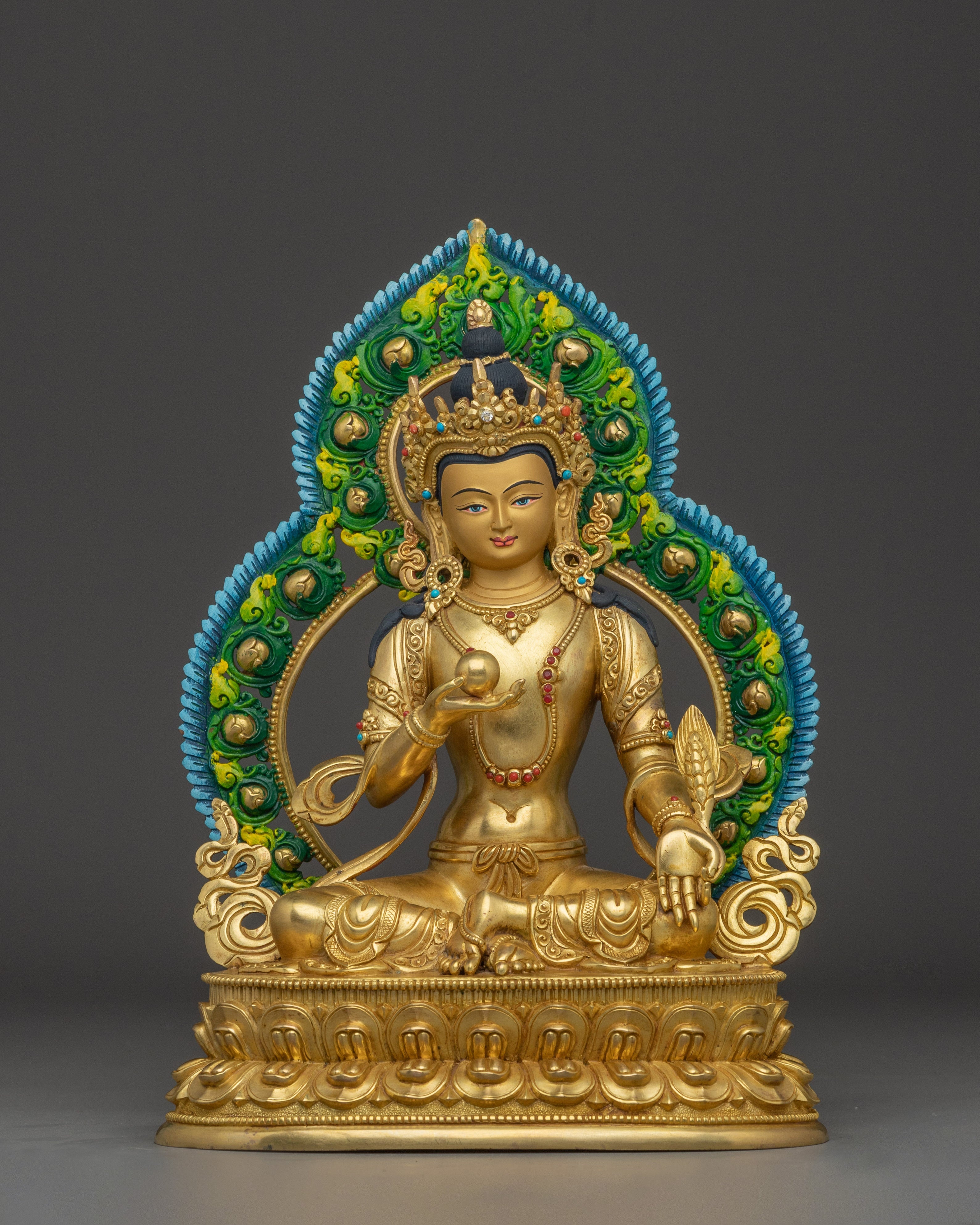 24K Gold Gilded Kshitigarbha Statue
