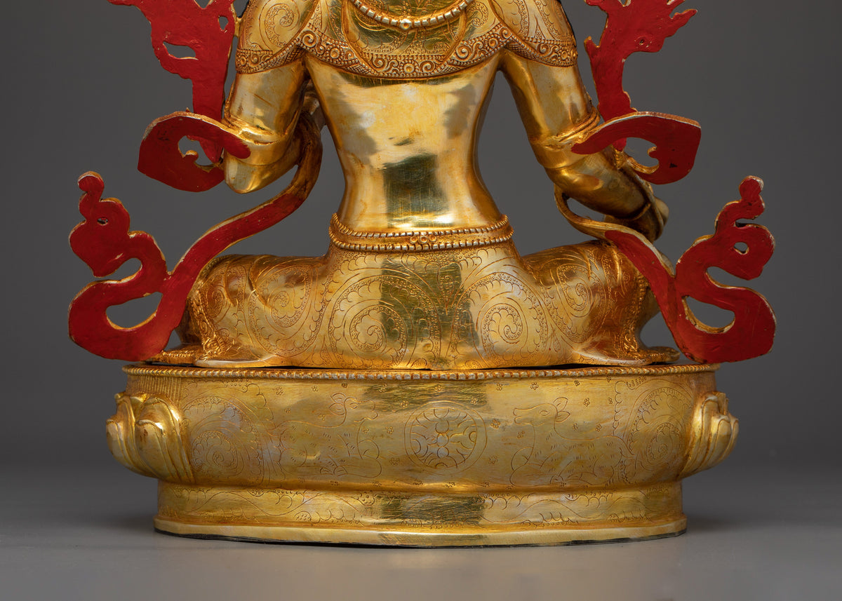 Handcrafted Green Tara with Gemstones for Altar | Syamatara Feminine Energy & Healing