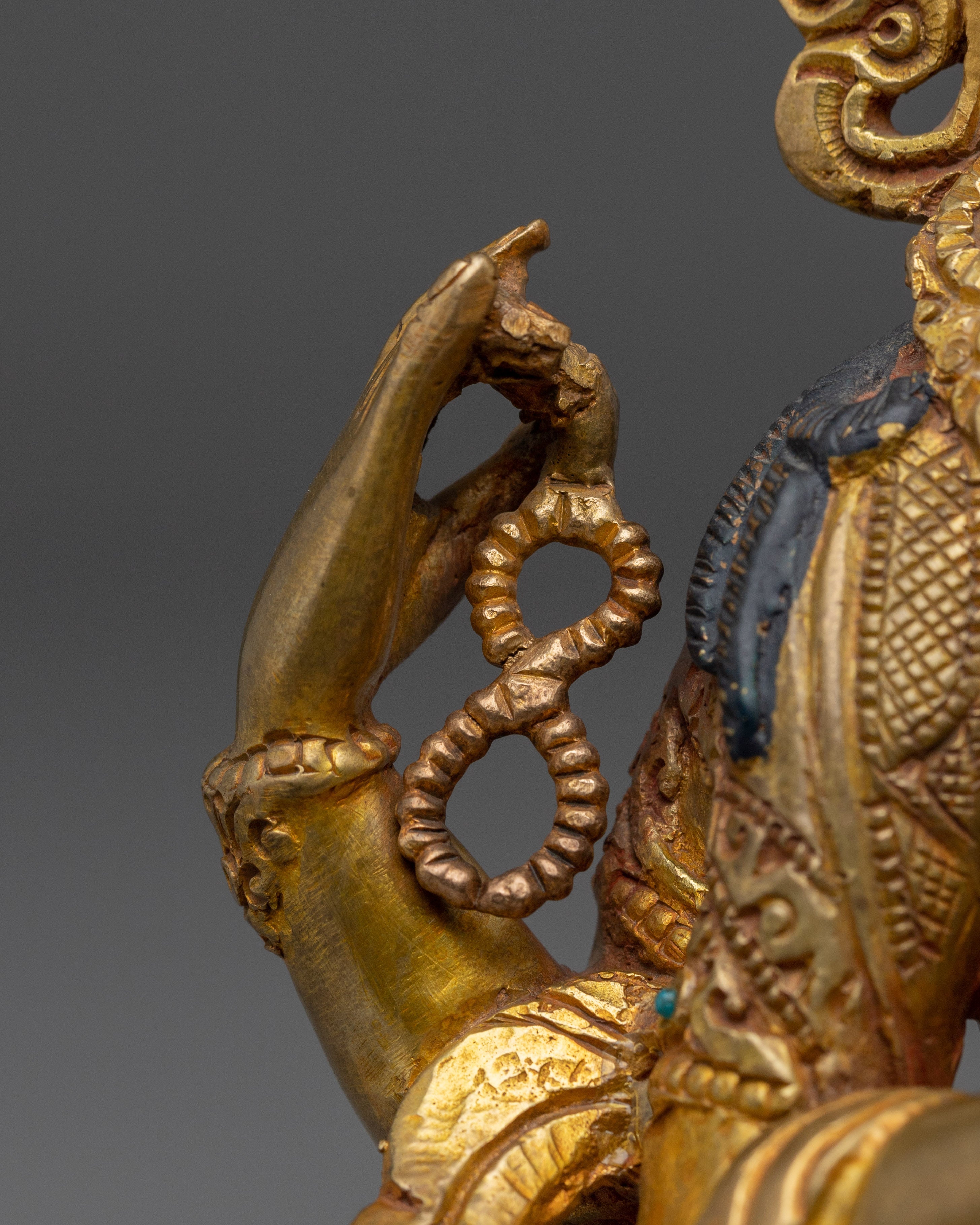 Four-Armed Chenrezig Deity in Copper | Buddhist Statue for Compassion