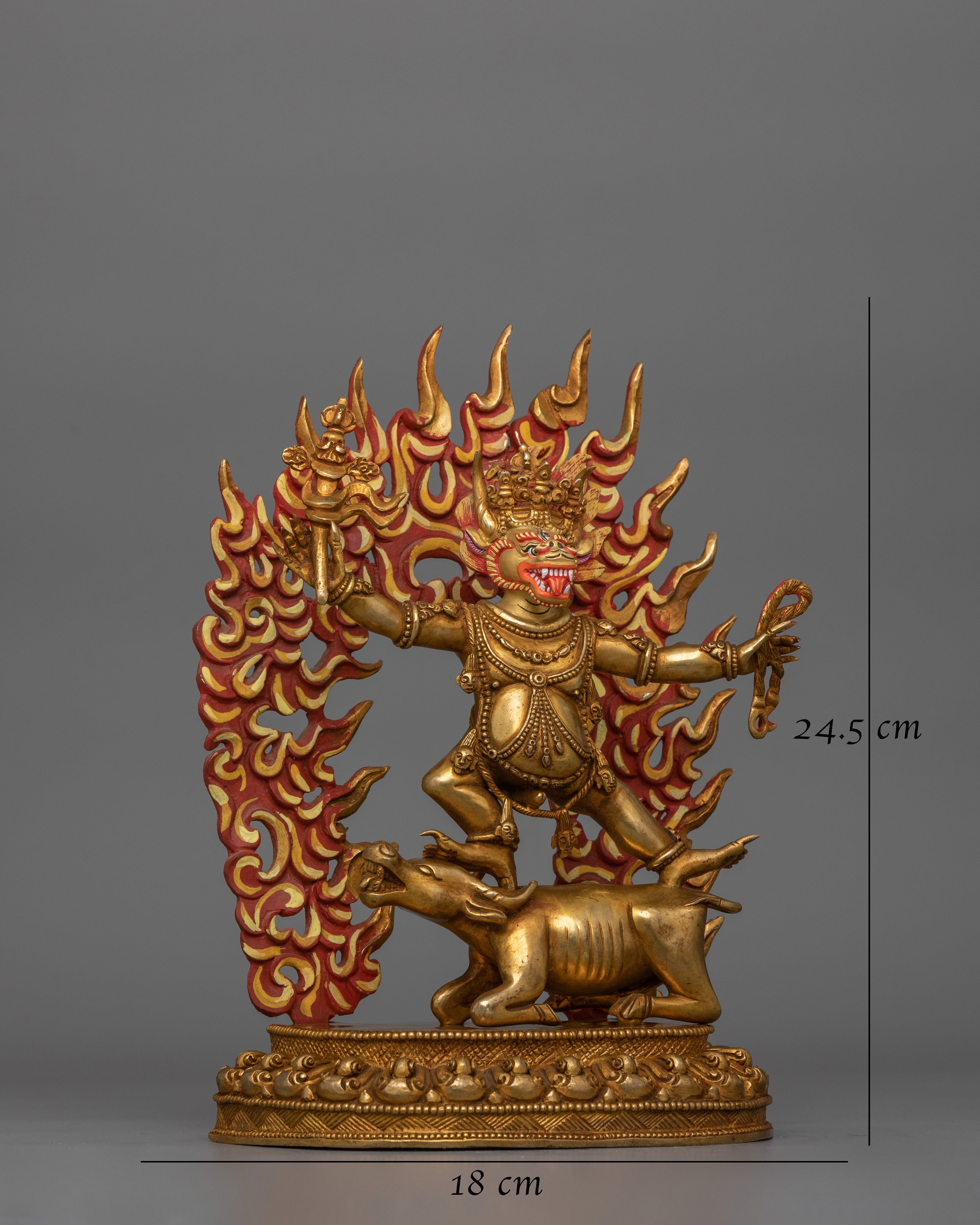 Gilt Yama Dharmaraja Statue