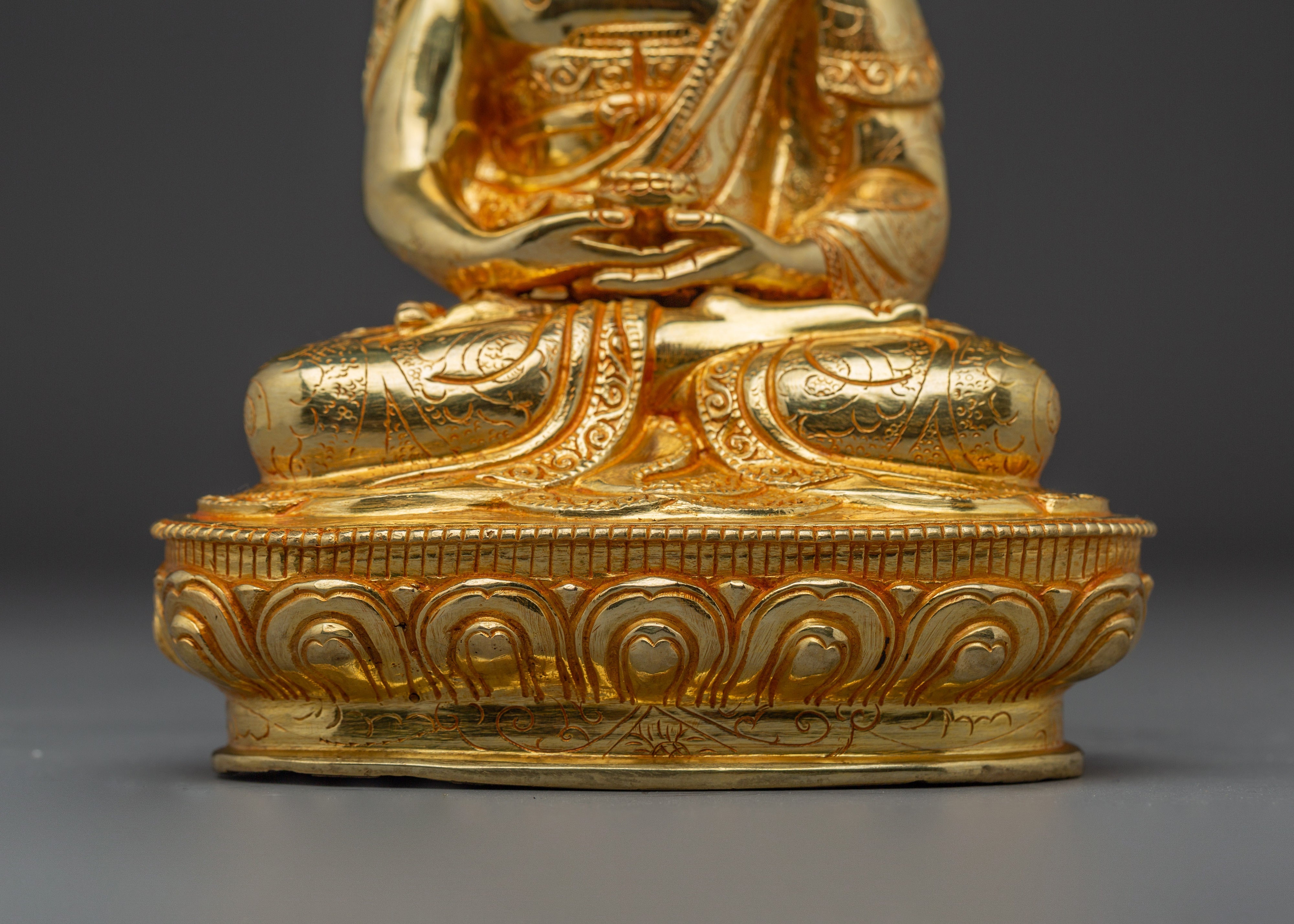 Buddhist Altar Set Amitabha, Chenrezig, and Guru Rinpoche Statues | Spiritual Decor Set