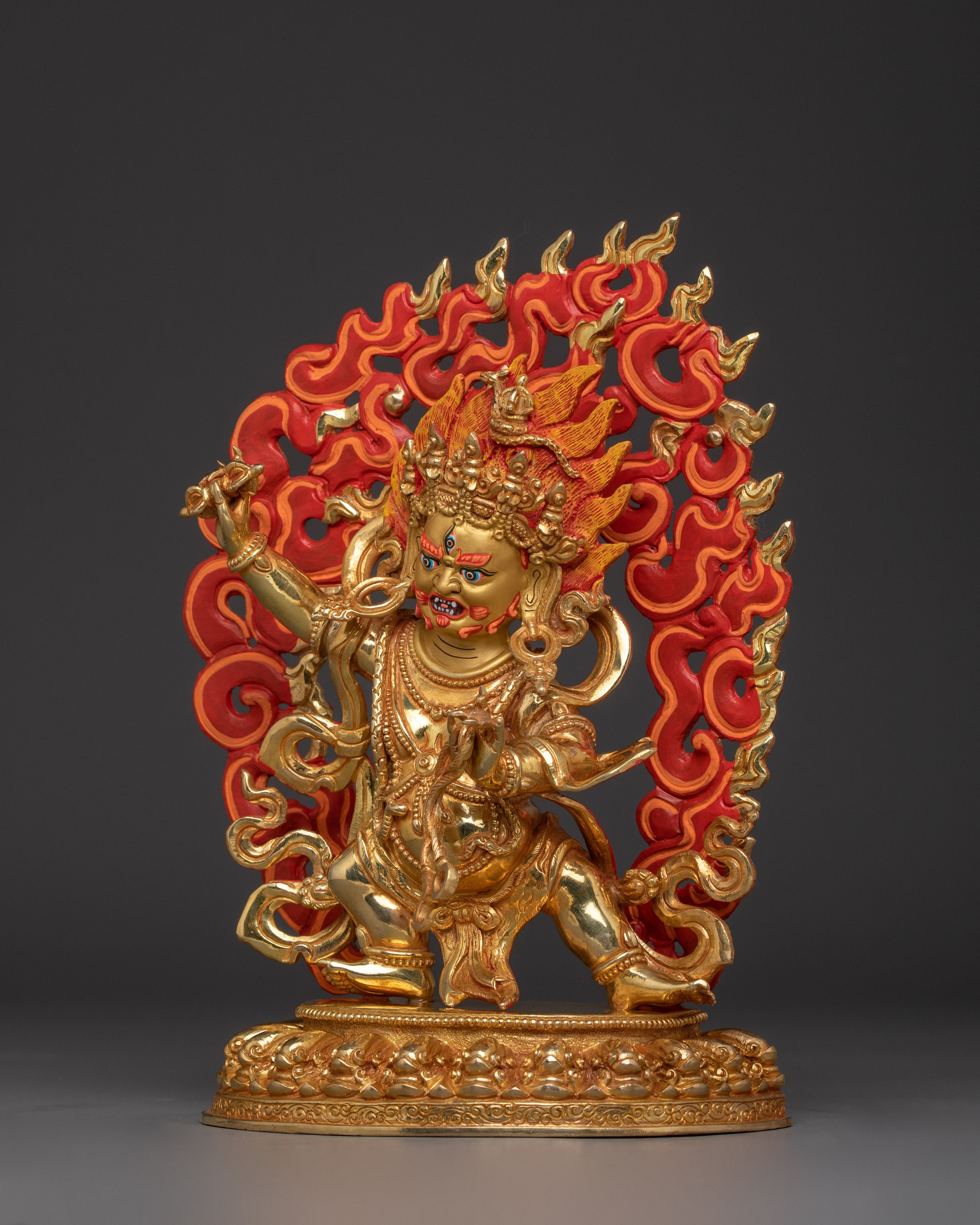 Bodhisattva Vajrapani Golden Statue | Chana Dorje - Guardian of the Dharma