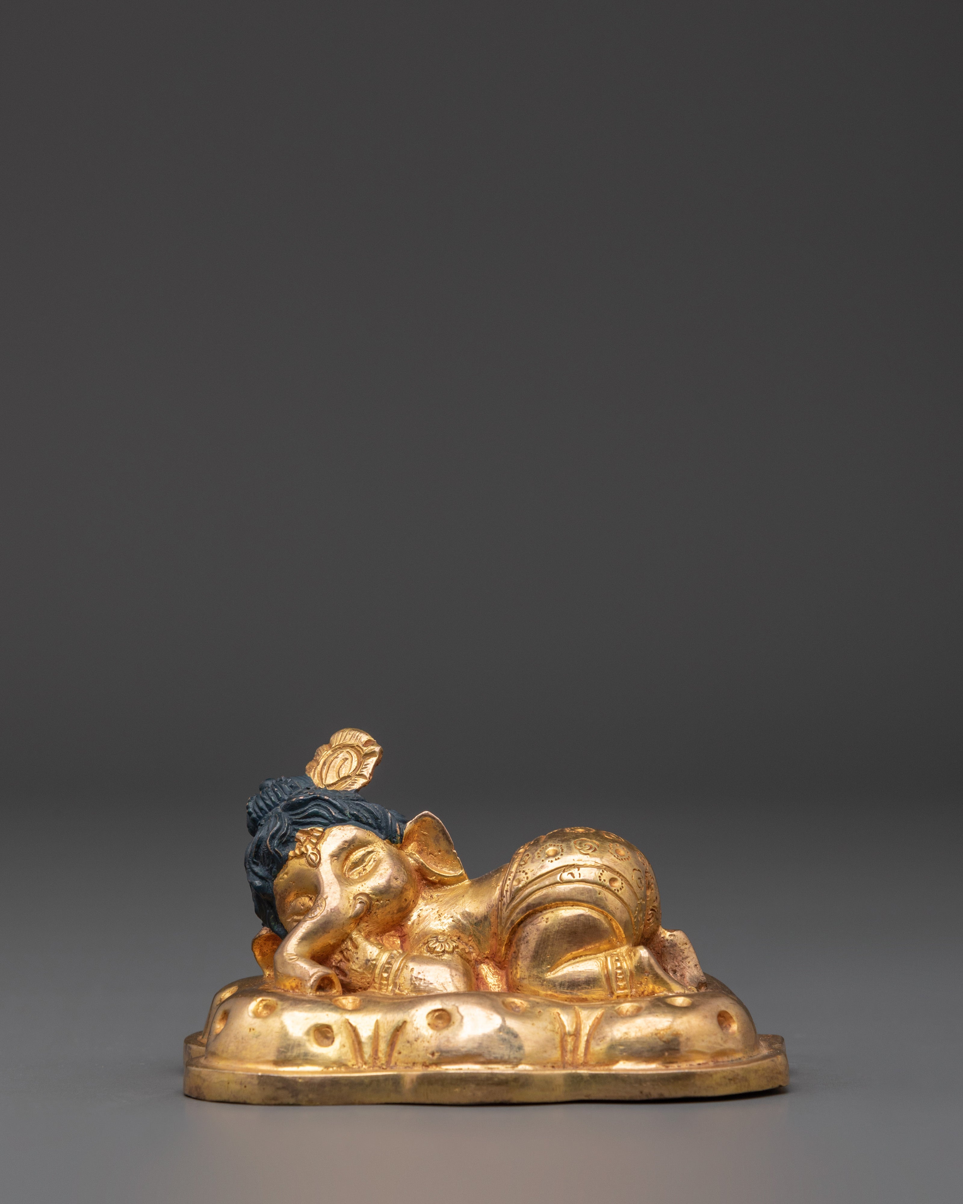 Peaceful Sleeping Ganesha Figurine