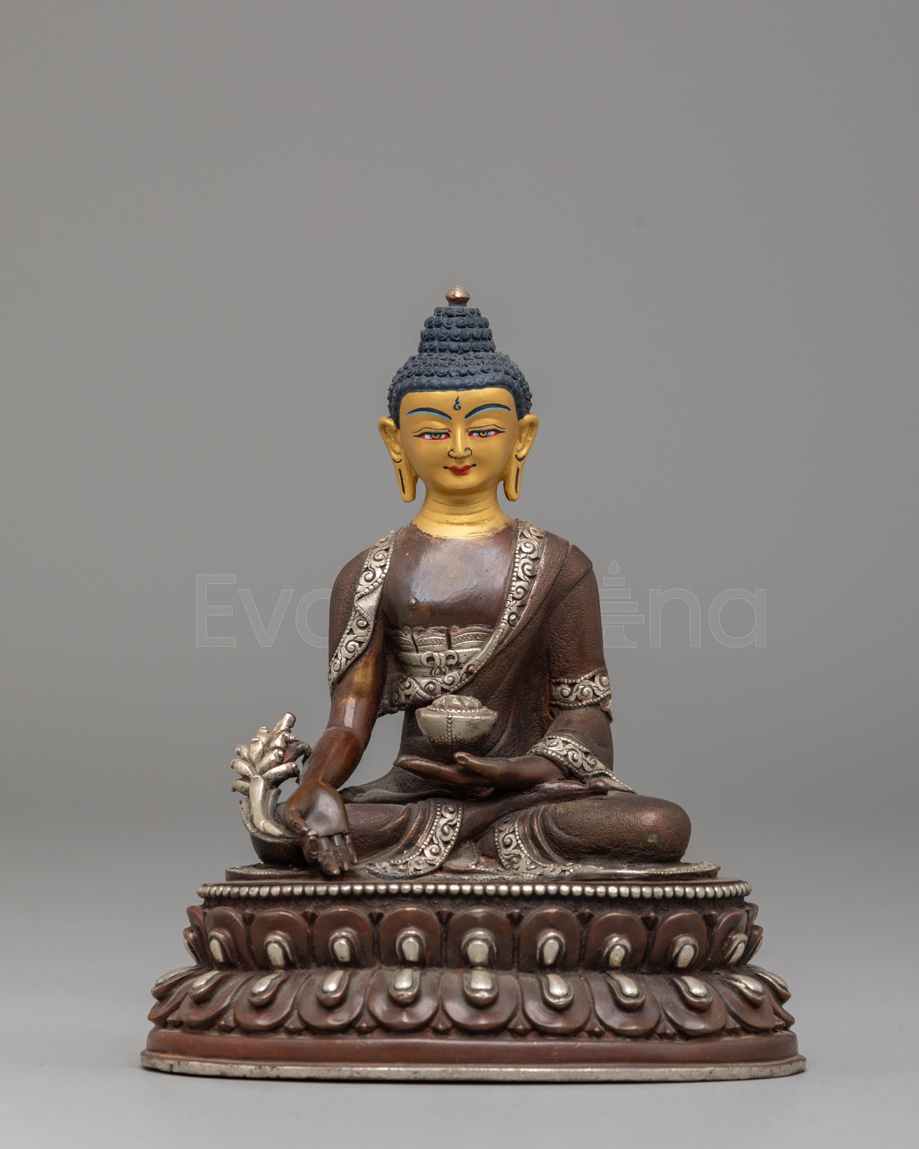 Handcrafted Tibetan Medicine Buddha Sculpture