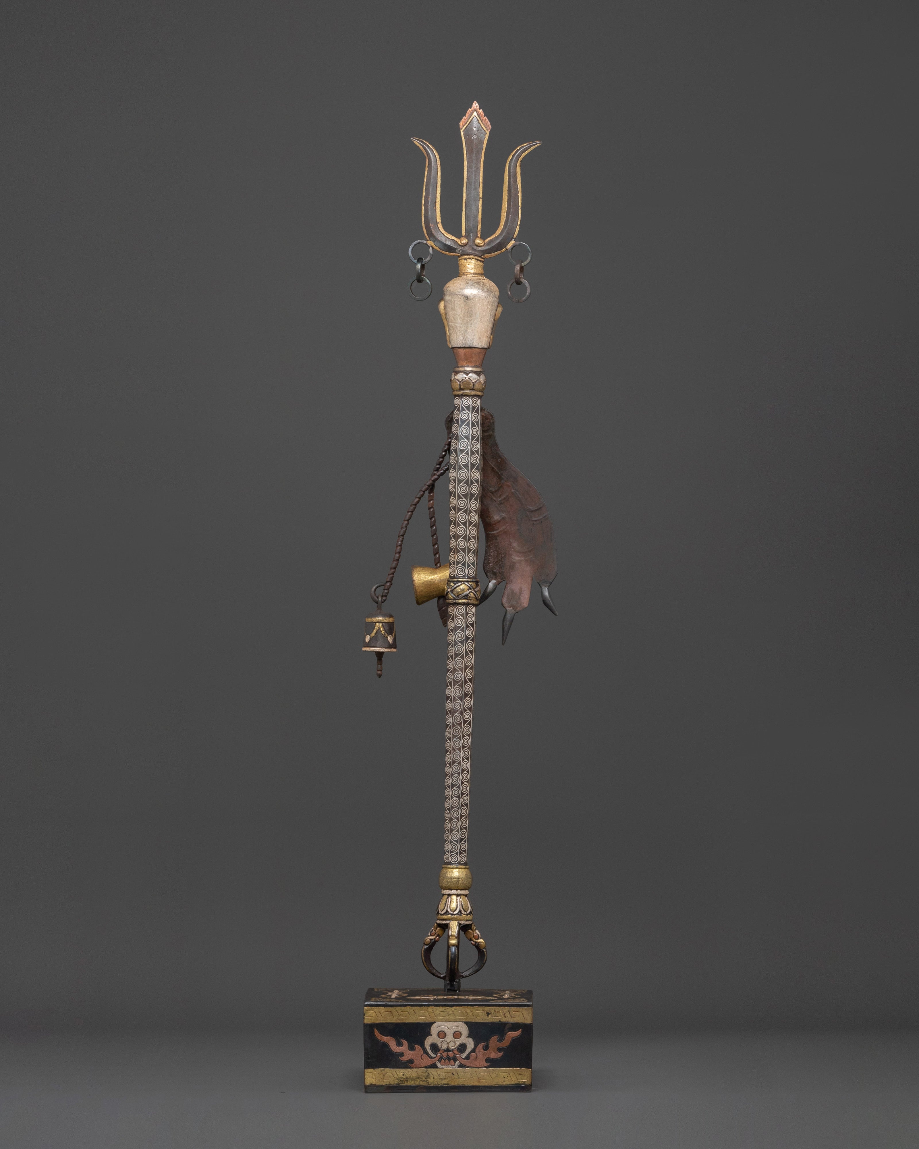 Trishul with Phurba | Ritual Weapon for Tantric Practices