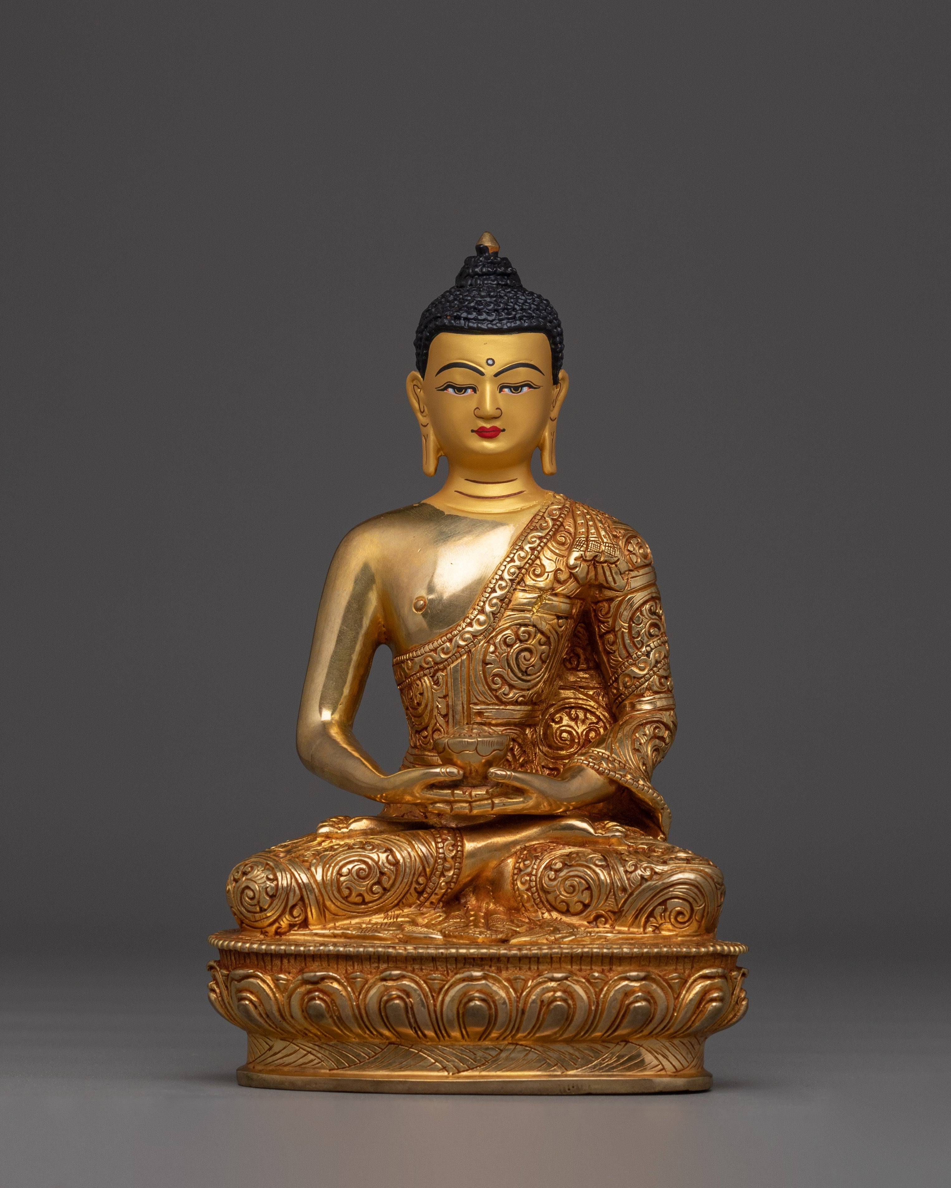 24K Gold Gilded Amitabha Buddha Statue