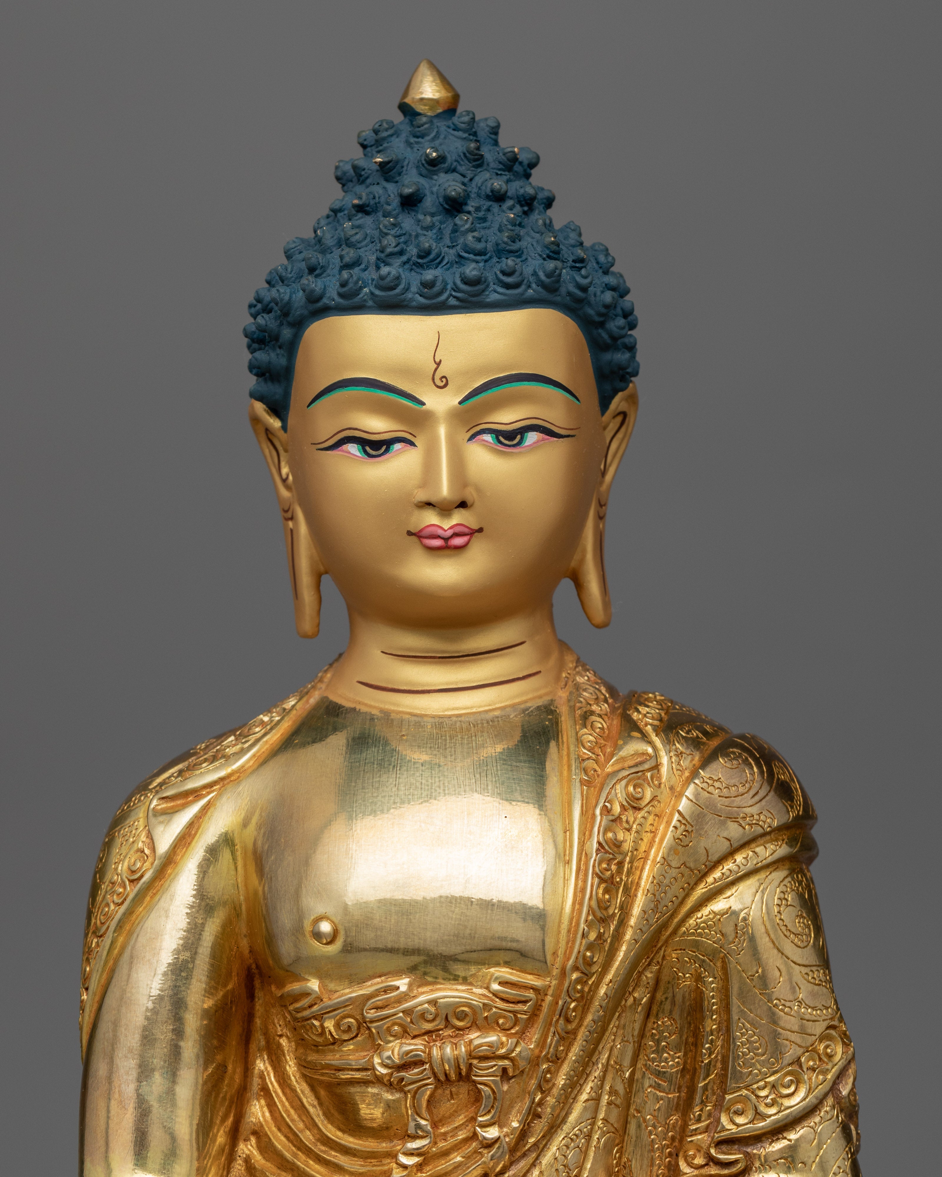 Namo Shakyamuni Buddha Sculpture for Meditation | Traditional Tibetan Style Buddhist Statue